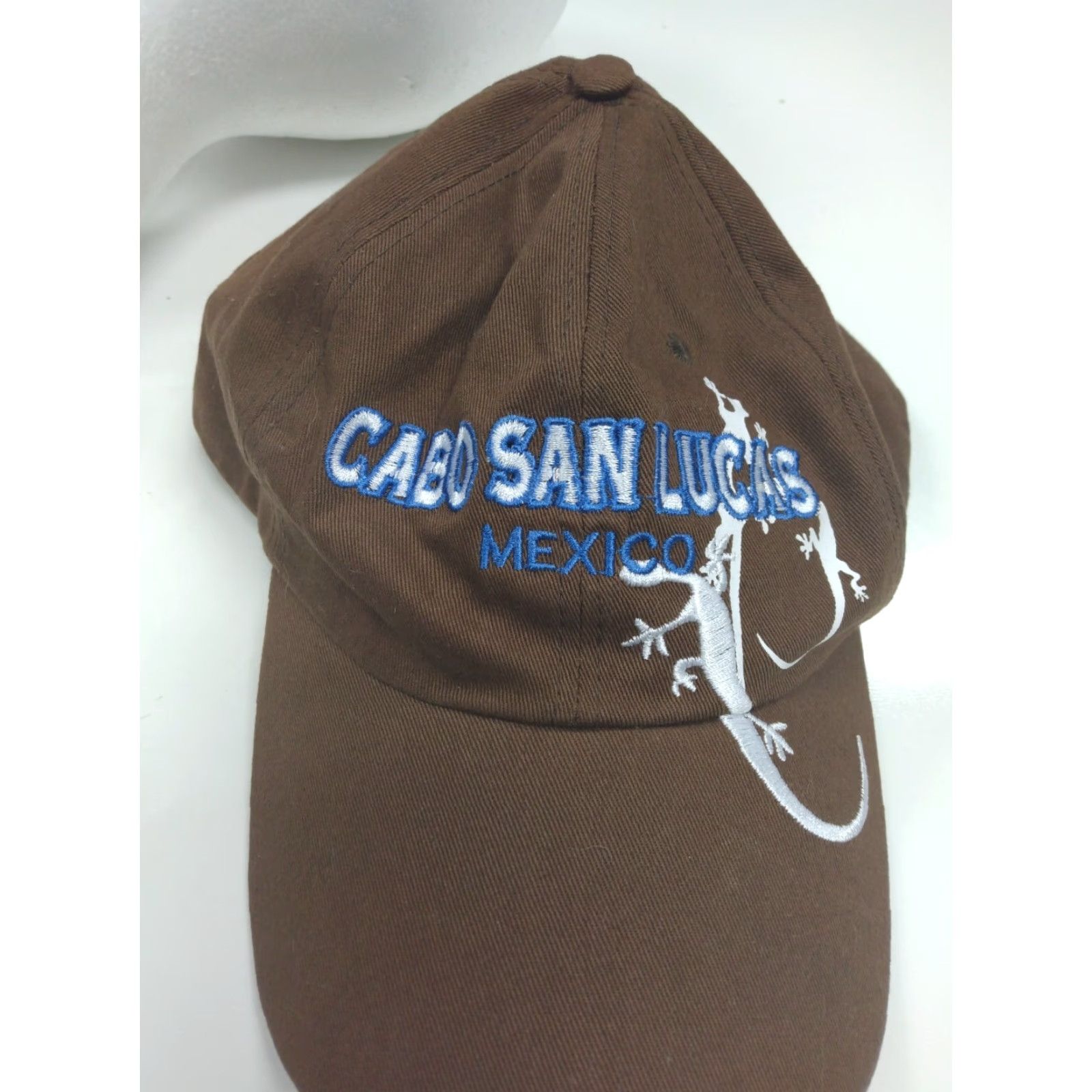 Vintage Unbranded Adjustable Hat Baseball Cap Unisex Adults Brown Cotton Canvas Embroidered Beach Cabo Mexico Fish Size ONE SIZE - 7 Thumbnail