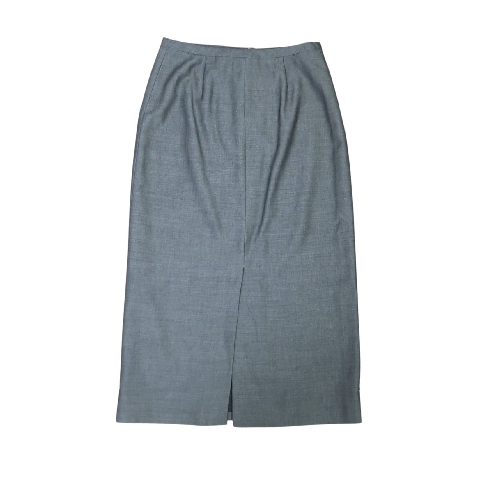Vintage VINTAGE 90s Petite Sophisticate charcoal gabardine maxi skirt 8 Women's Maxi Skirt Long Gray 90s Vintage Mens Womens Girls Size 30" / US 8 / IT 44 - 3 Thumbnail