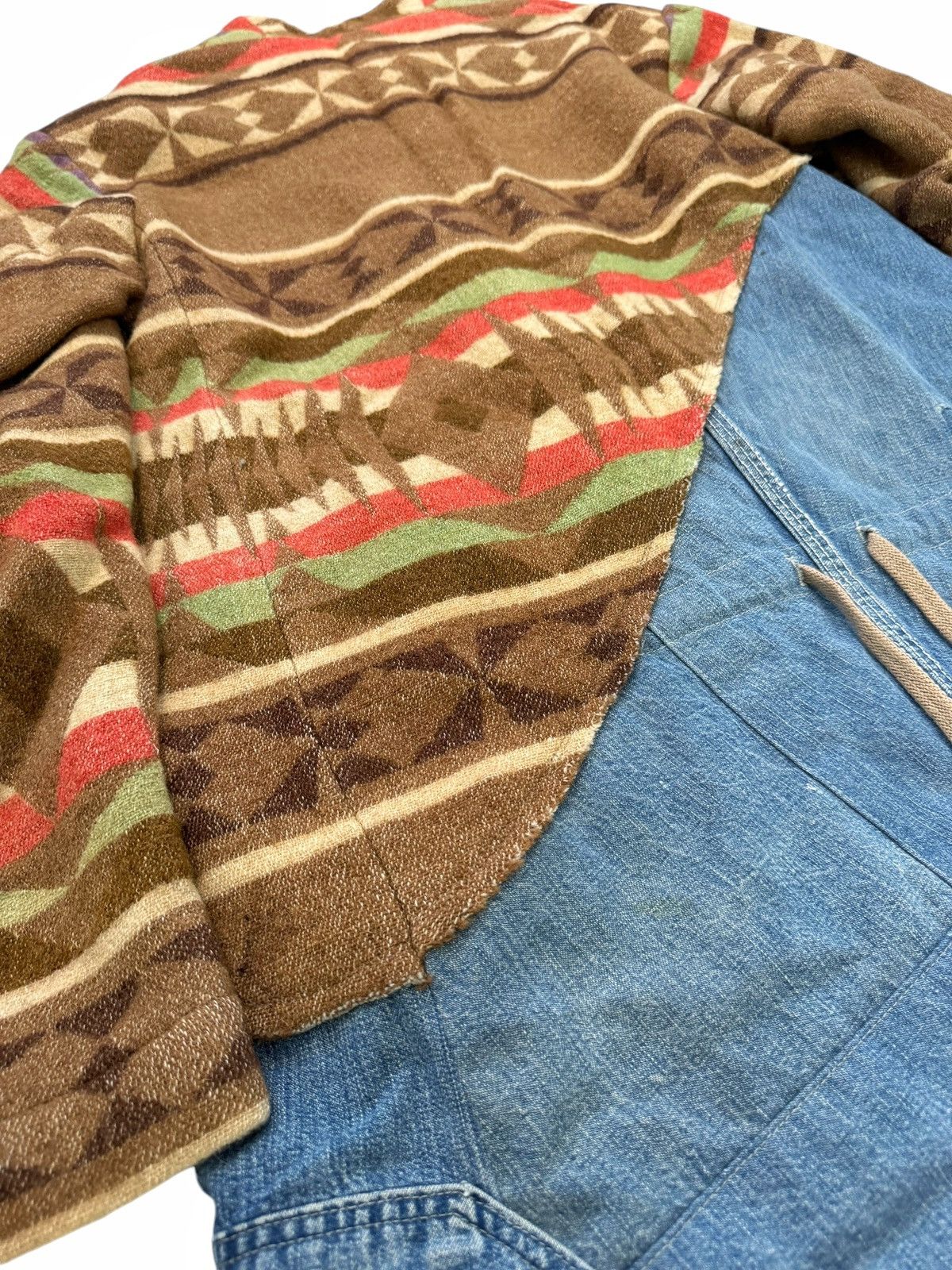 Greg Lauren $5,200 GRAIL 50/50 Modern Artist Coat Navajo Pattern & Denim Size US M / EU 48-50 / 2 - 12 Thumbnail
