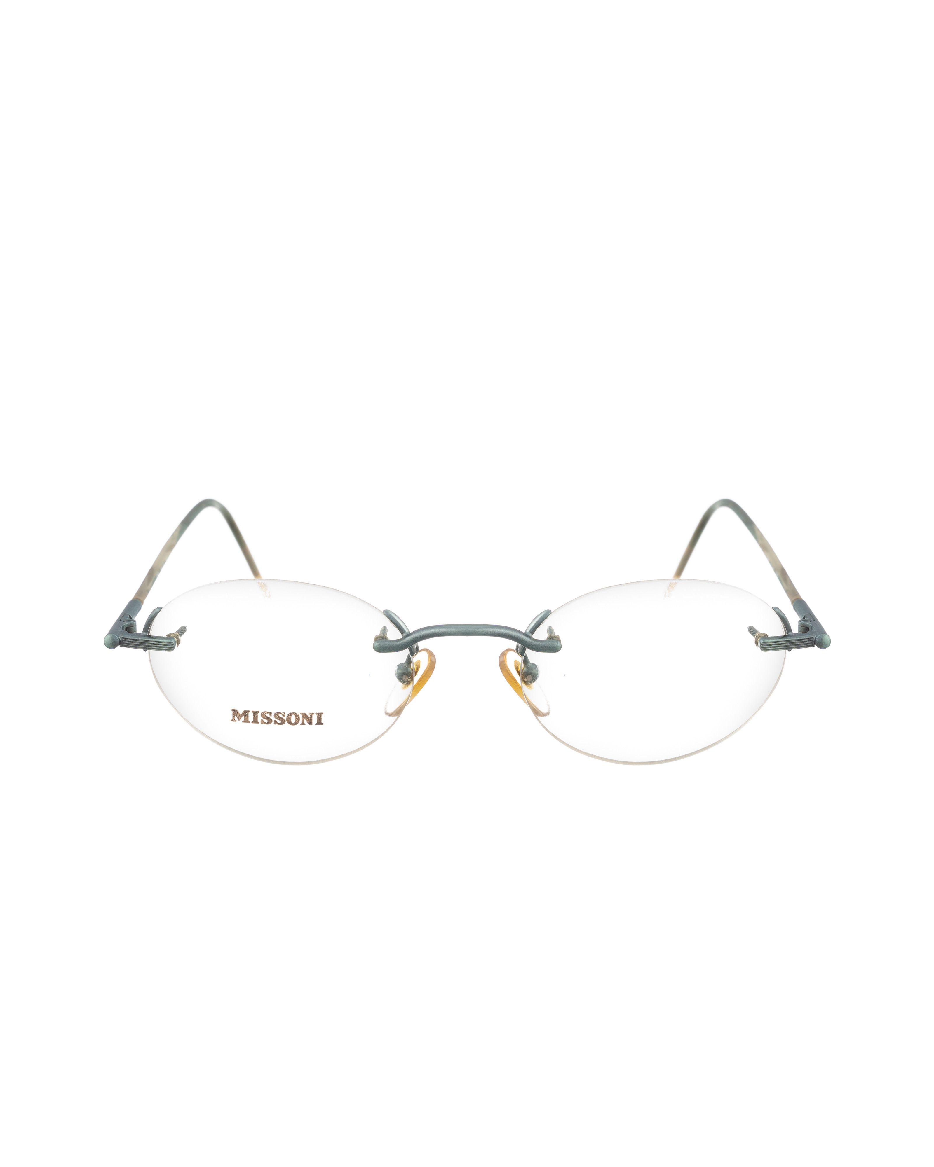 Missoni Missoni '90s Green Round Rimless Glasses Size ONE SIZE - 1 Thumbnail