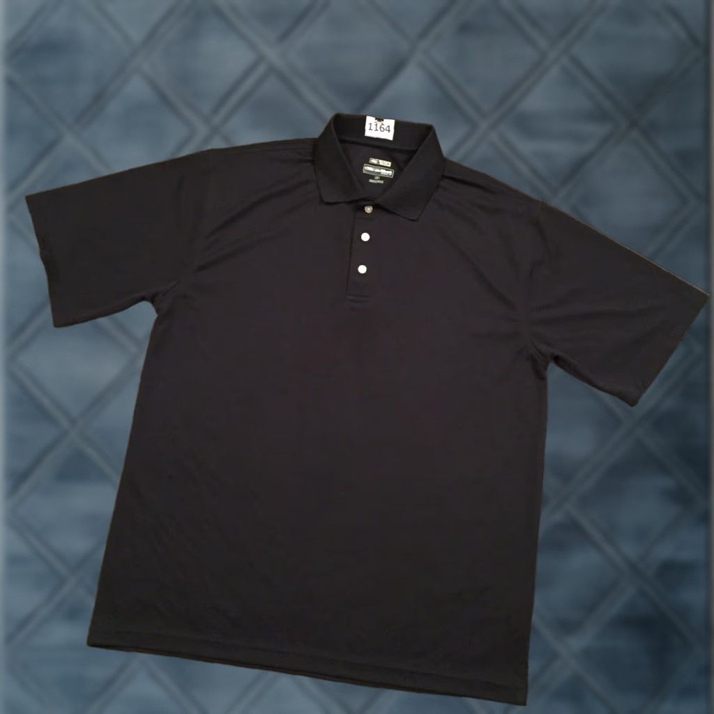Vintage Bollé Polo Shirt Mens M Black Short Sleeve Striped Golf Tech Polo Shirt Mens Black Striped Golf Size US M / EU 48-50 / 2 - 1 Thumbnail