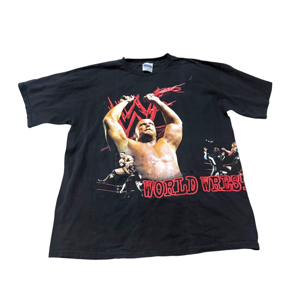 WWE Vintage 90s WWF All Over Print Stone Cold Undertaker T-Shirt Size US XL / EU 56 / 4 - 2 Thumbnail