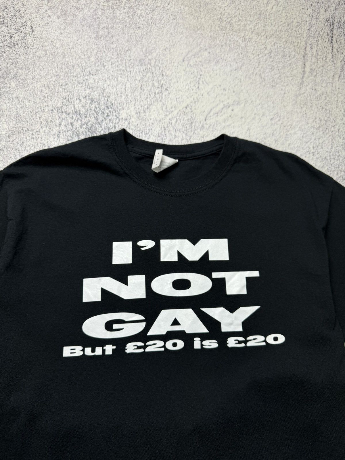 Other Vintage Humor T Shirt “ I’m not Gay Bat 20€ is 20€ “ Size US M / EU 48-50 / 2 - 5 Thumbnail