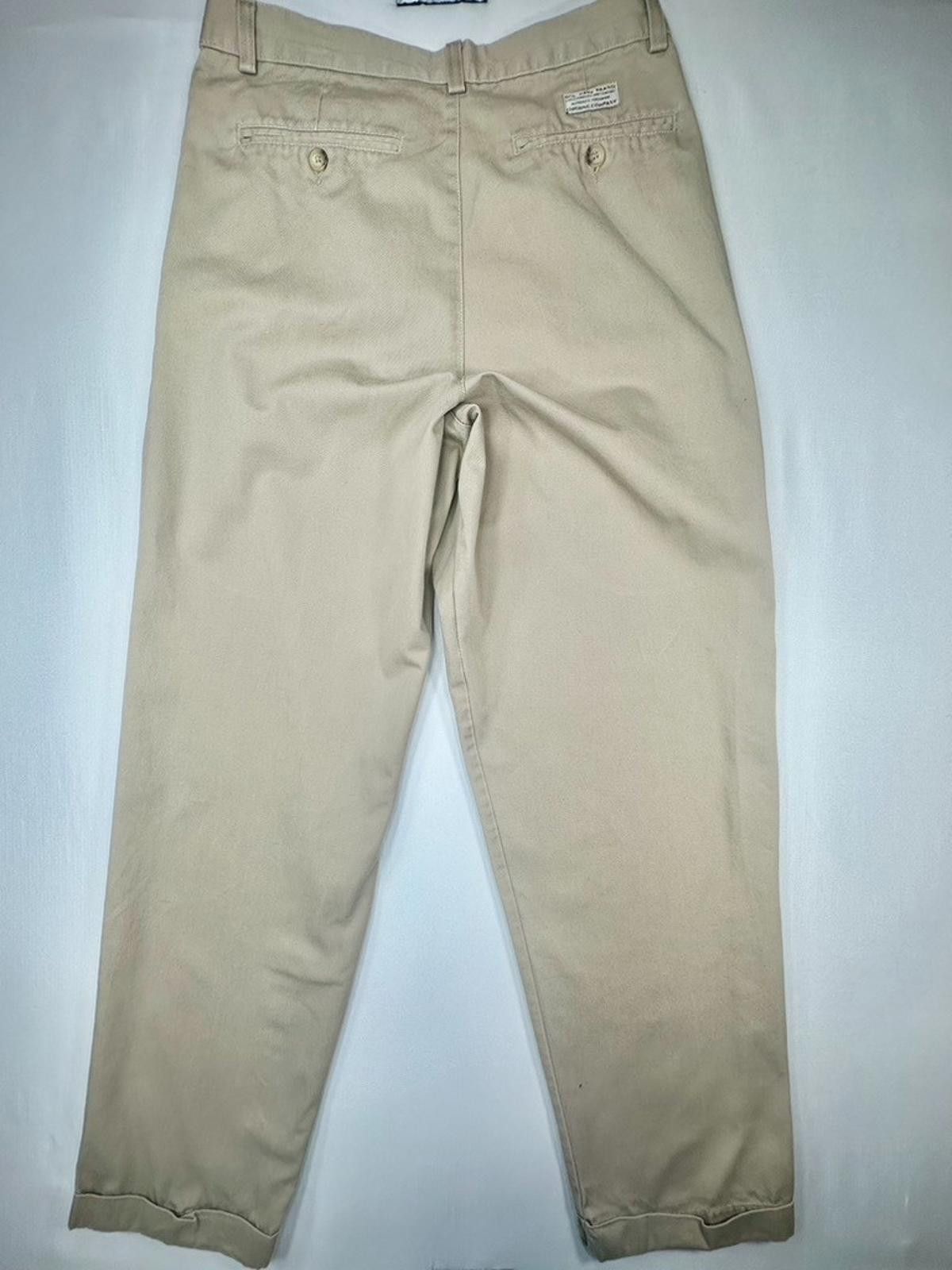Old Navy Old Navy Cotton Tapered Front Mid-Rise Chinos Brown 31/32 Size US 31 - 3 Thumbnail