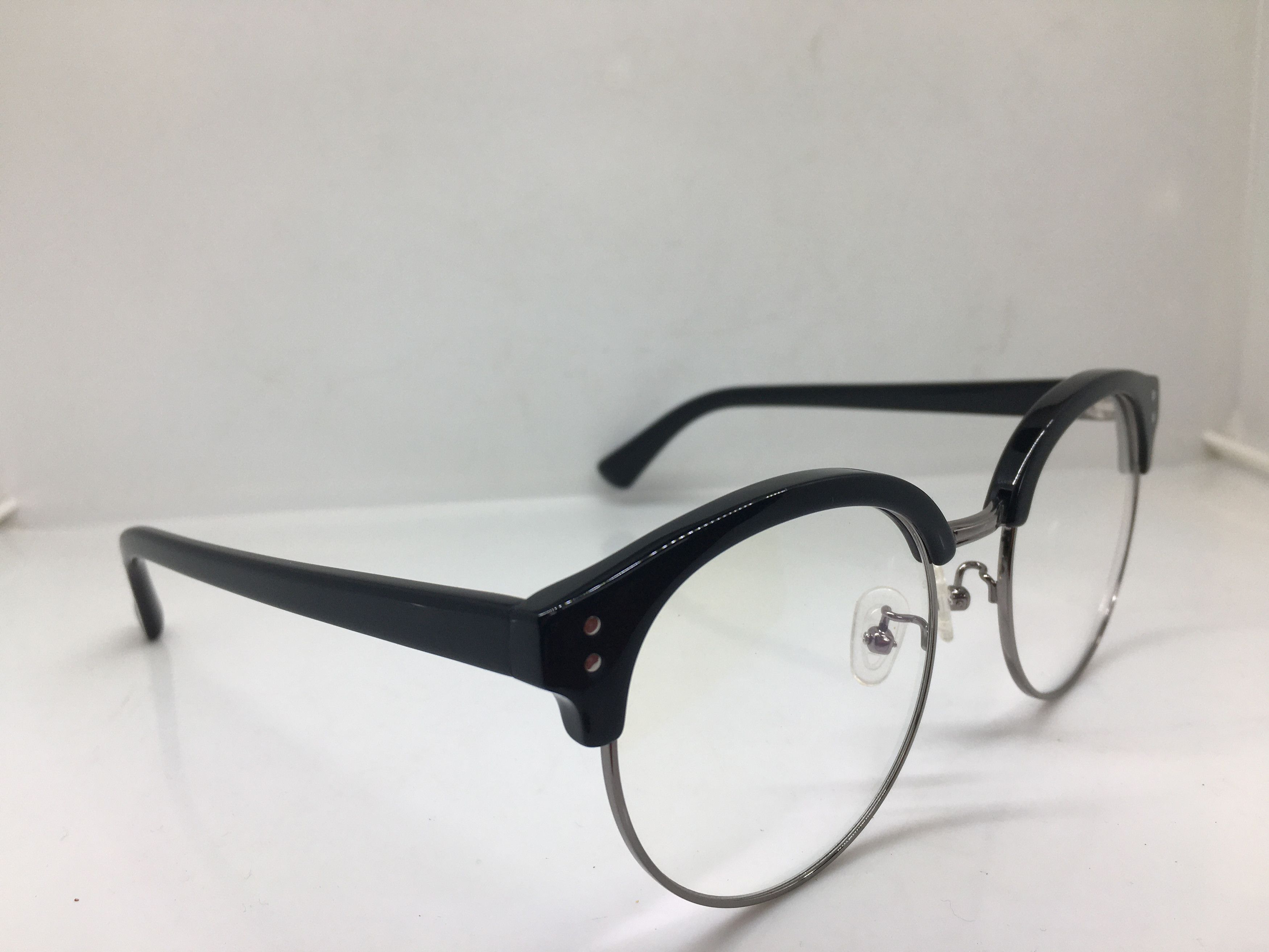 Other Mod Malcolm X Black Silver Eyeglasses Frame Size ONE SIZE - 2 Thumbnail