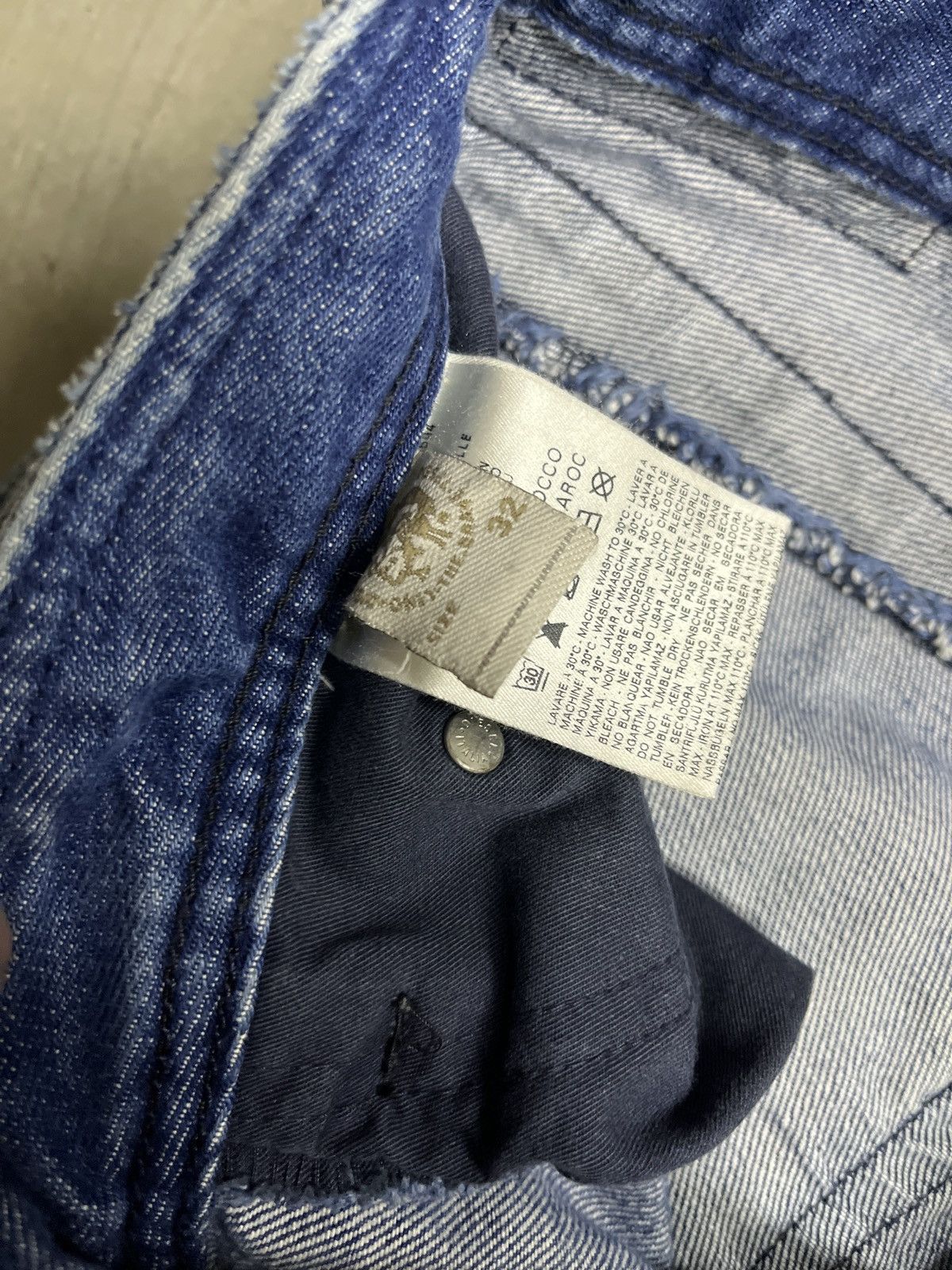 Diesel 2000s Diesel Punk Studded Washed Selvedge Denim Timmen Jeans Size US 32 / EU 48 - 14 Thumbnail