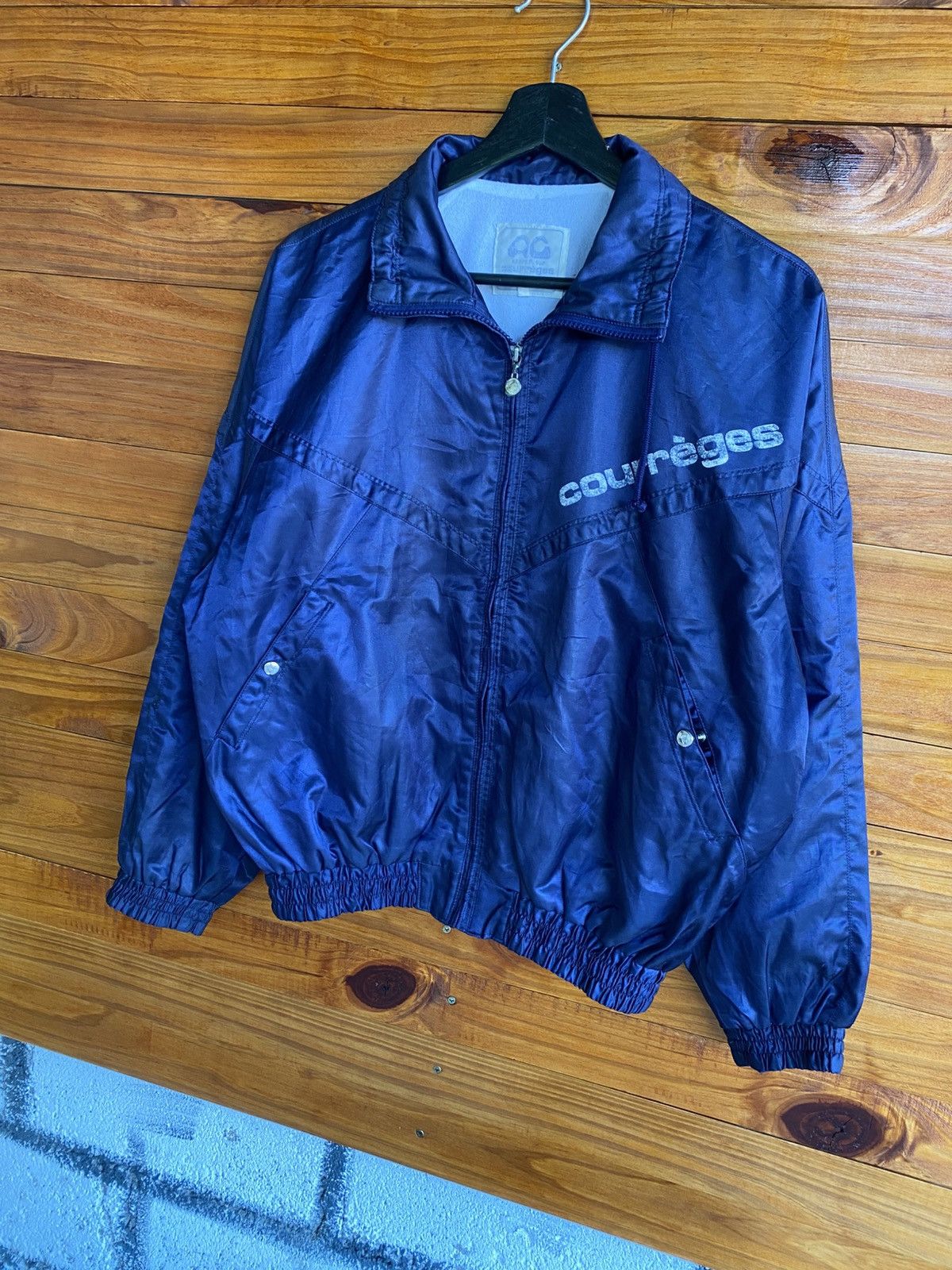 Courreges Vintage Courrèges Paris Sport Futur Windbreaker Jacket Blue Size US L / EU 52-54 / 3 - 4 Thumbnail