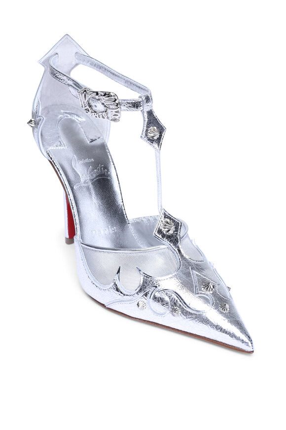 os11x0126 Teetiag 100mm Heels in Silver
