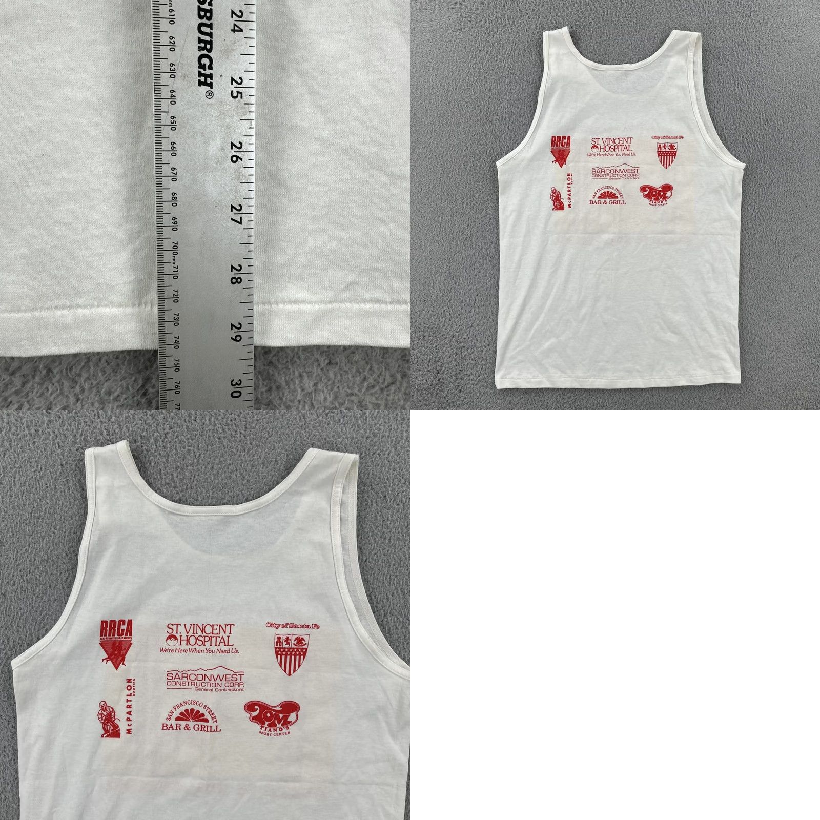 Vintage VINTAGE Oneita Power-T XL White Sleeveless Shirt USA Made 90s Mens T-Shirt Santa Fe Graphic Print Size US XL / EU 56 / 4 - 9 Thumbnail