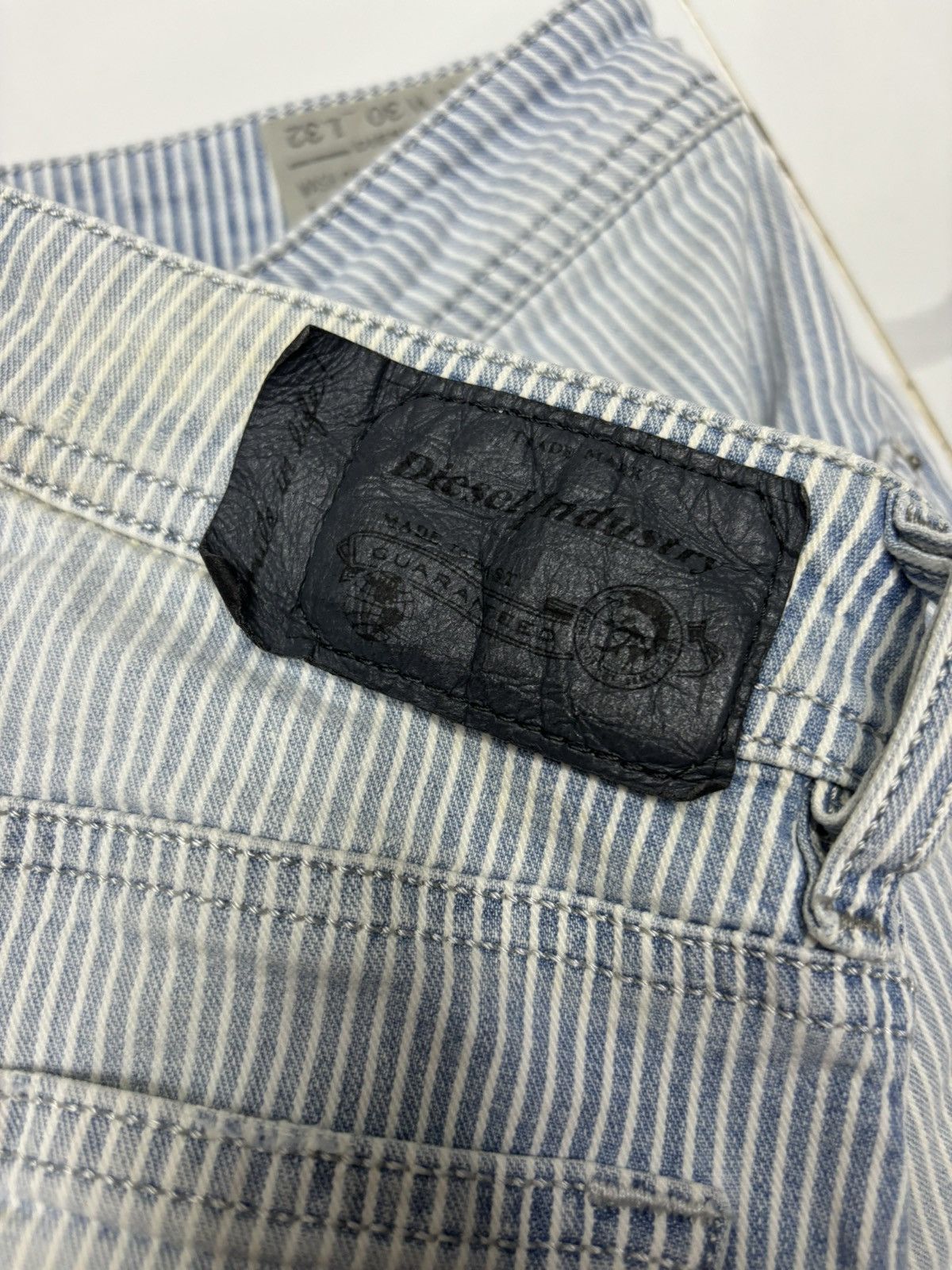 Vintage Diesel Blue Stripe Faded Denim Jeans