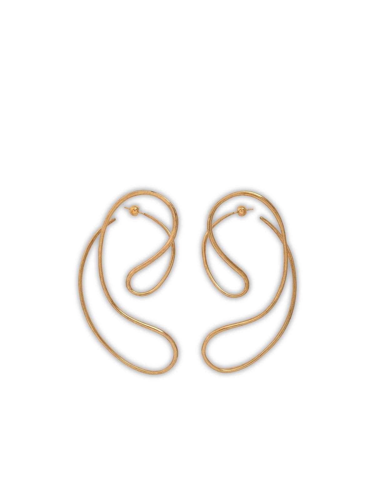 PANCONESI PANCONESI Gold 'P Continua Large' Earrings Size ONE SIZE - 1 Thumbnail
