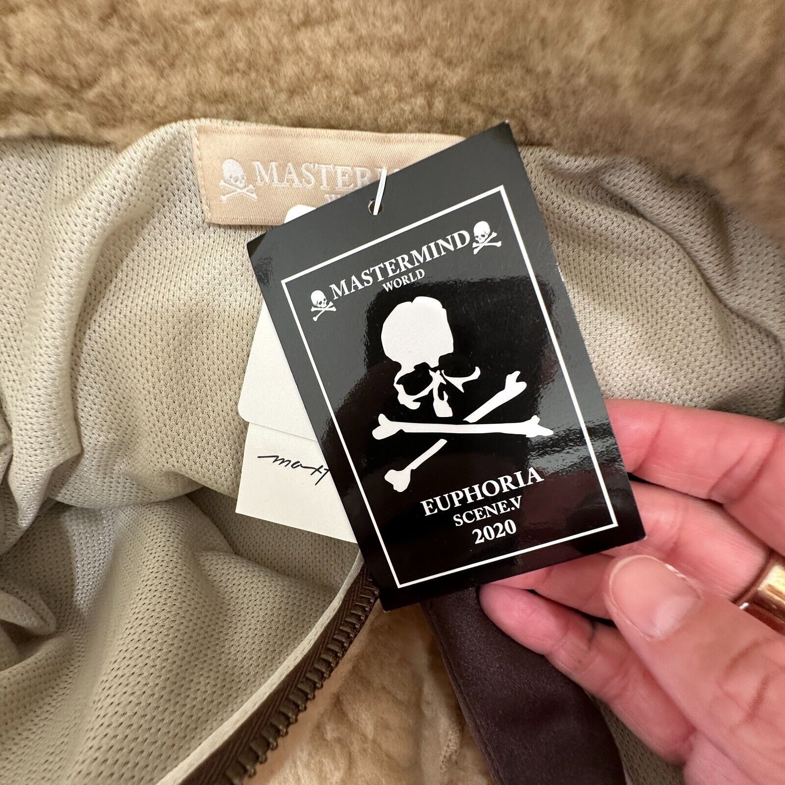 Mastermind World Mastermind World Tan Cashmere Sherpa Jacket Skull Crossbone Size M / US 6-8 / IT 42-44 - 12 Thumbnail