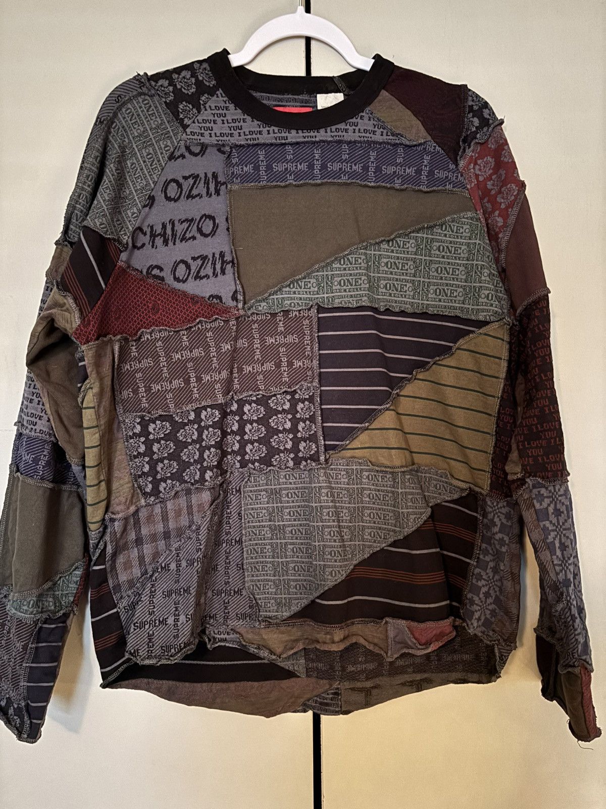 Supreme Supreme Patchwork Jacquard Long-sleeve Top Size US S / EU 44-46 / 1 - 1 Thumbnail