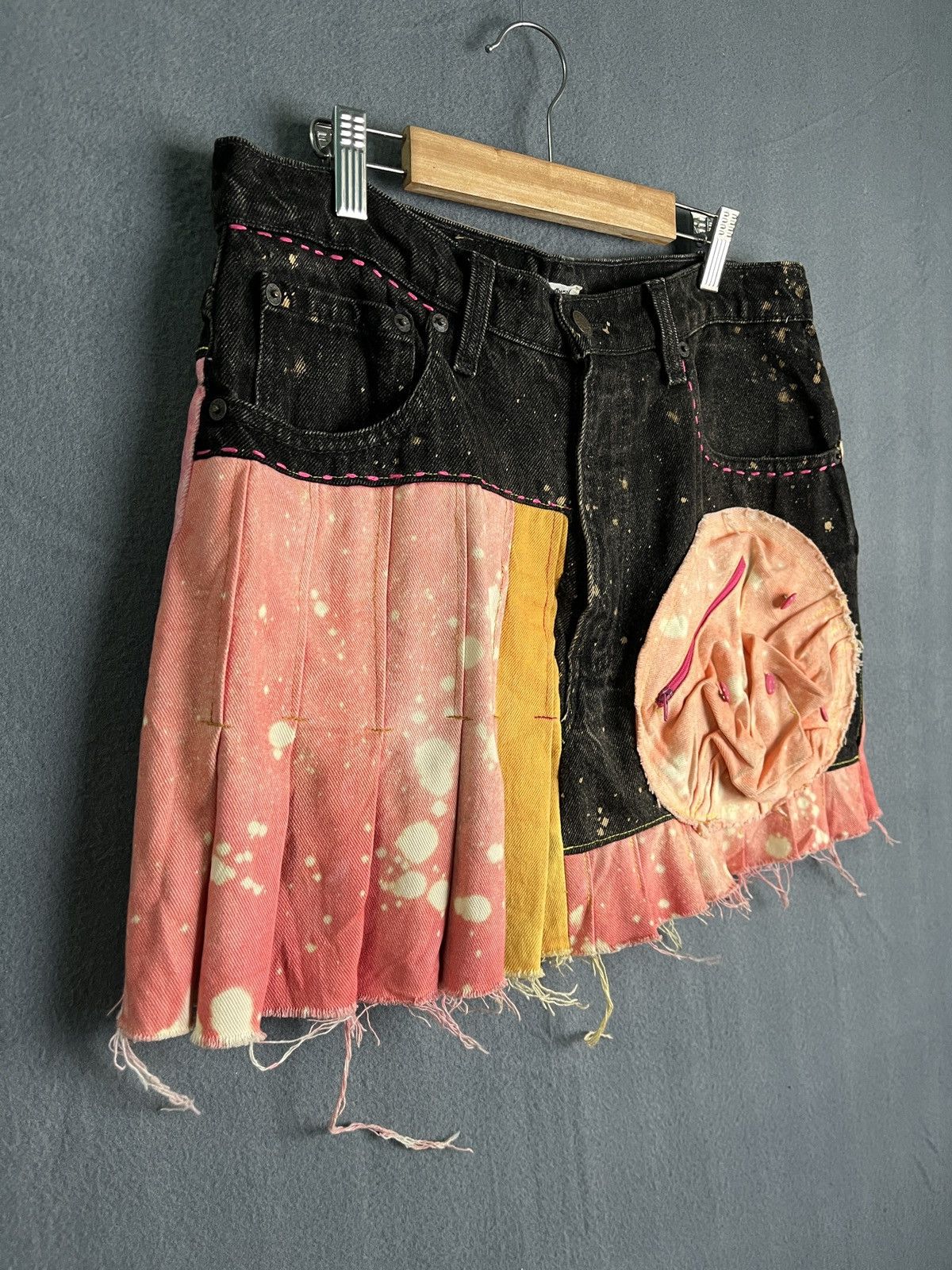 Beauty Beast × Levi's Custom Pleated Seditionaries Skirt Size 32" / US 10 / IT 46 - 6 Thumbnail