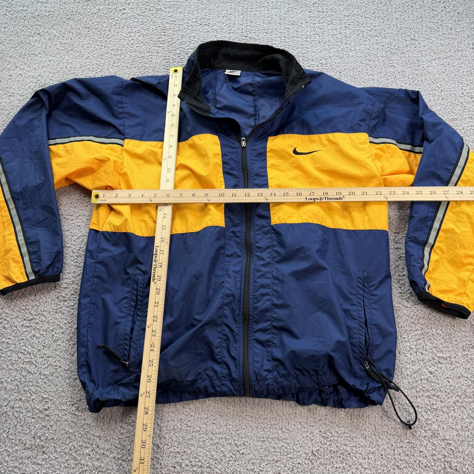 Nike Vintage 90s Nike Clima Fit Windbreaker Jacket Navy Zip Mens Size US L / EU 52-54 / 3 - 3 Thumbnail
