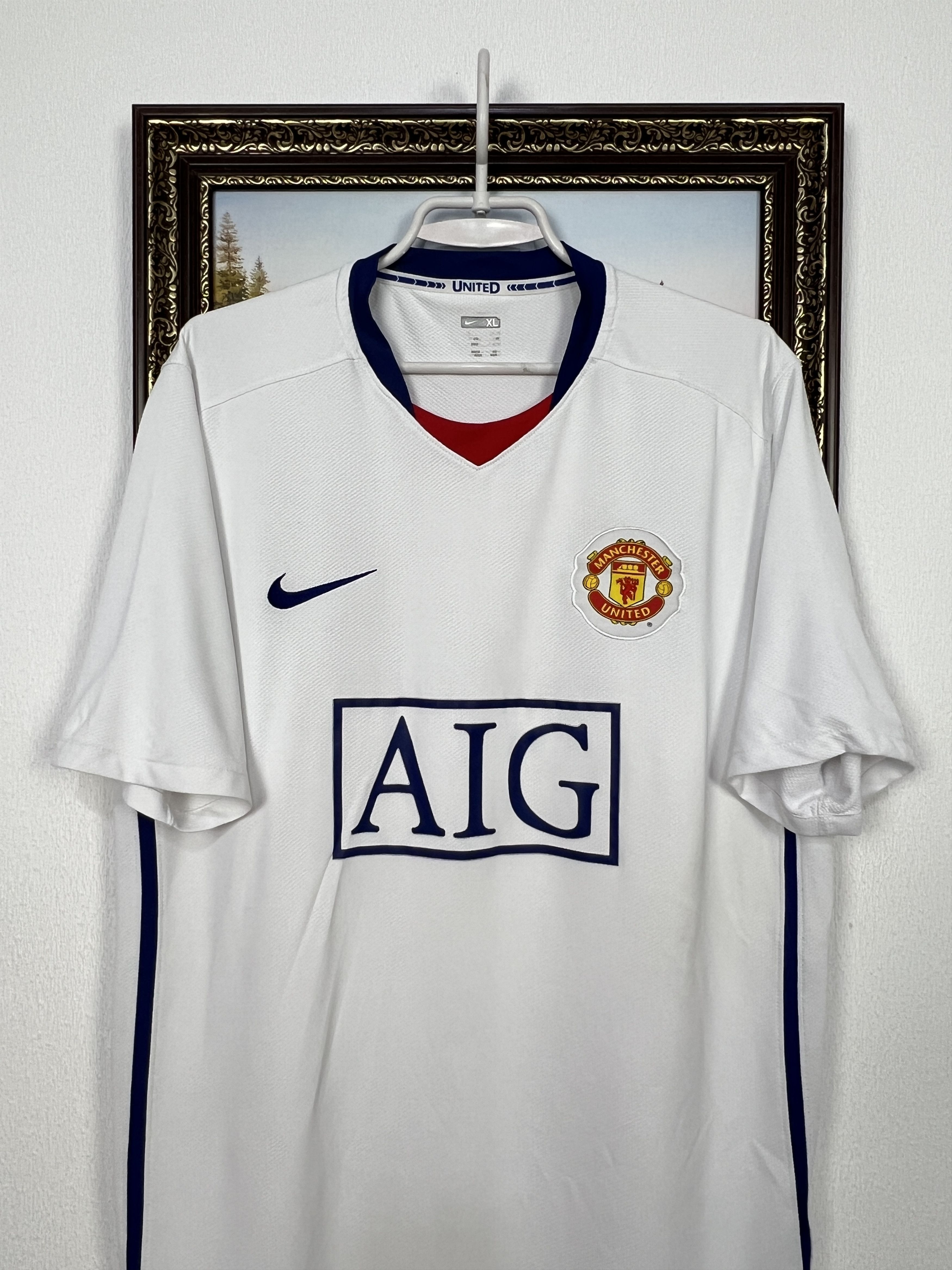 Nike Manchester United Away football shirt 2008 Soccer Nike Size US XL / EU 56 / 4 - 2 Thumbnail