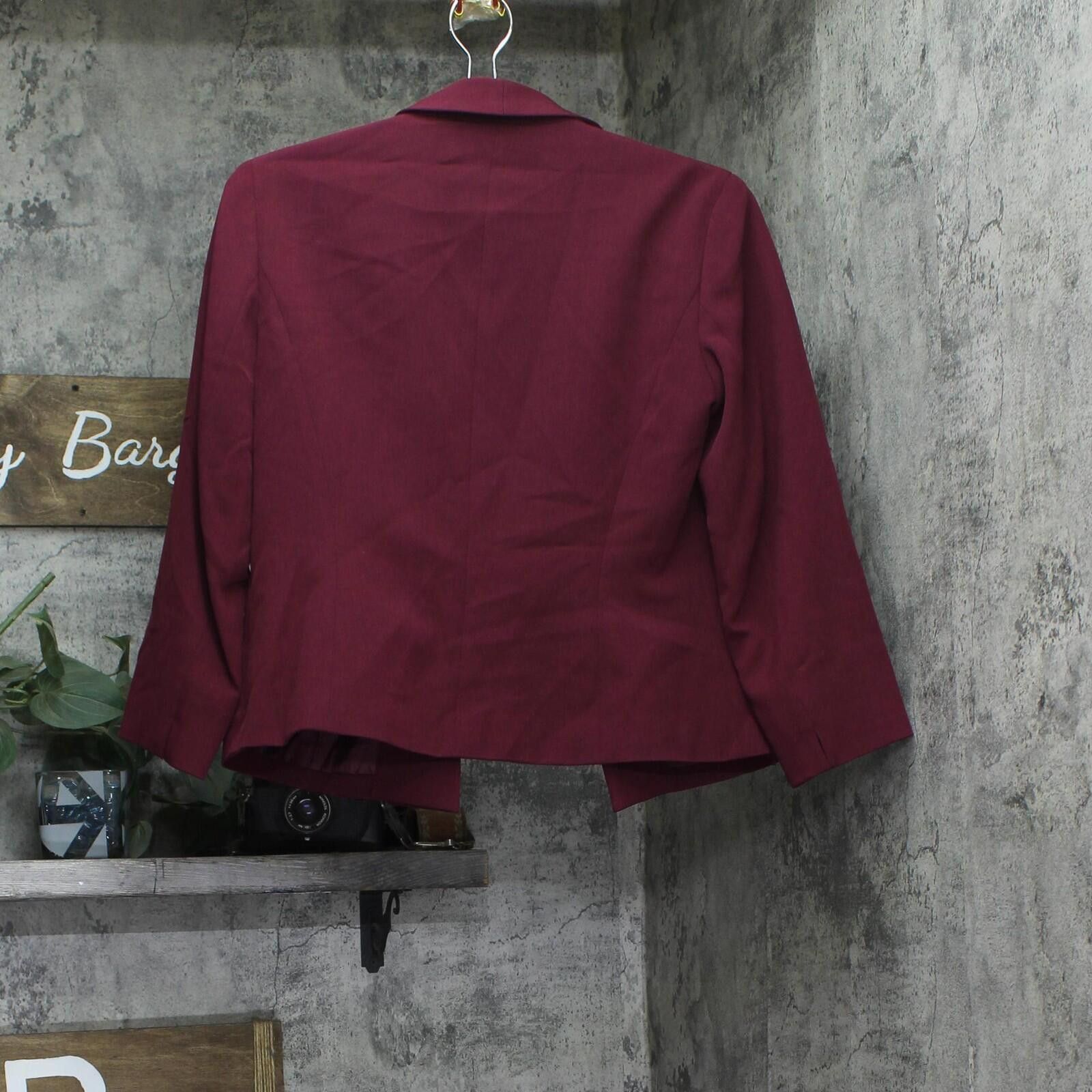 Other Nwt Kasper Shawl-collar Blazer Jacket 10914849 Shiraz Red 4 Size S / US 4 / IT 40 - 2 Thumbnail
