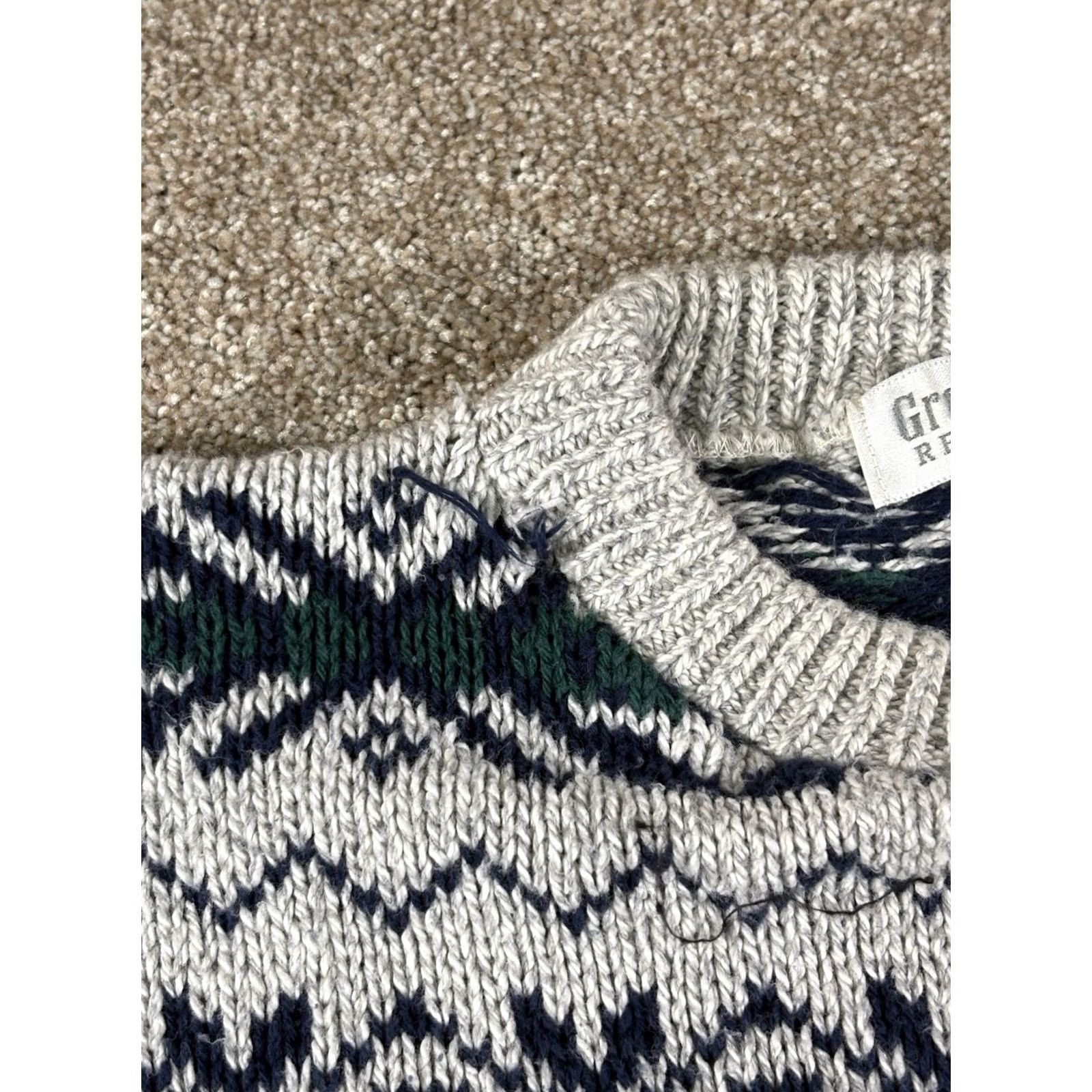 Greats VINTAGE Great Lakes Recreation Sweater Men L Fair Isle Striped USA Made Size US L / EU 52-54 / 3 - 6 Thumbnail