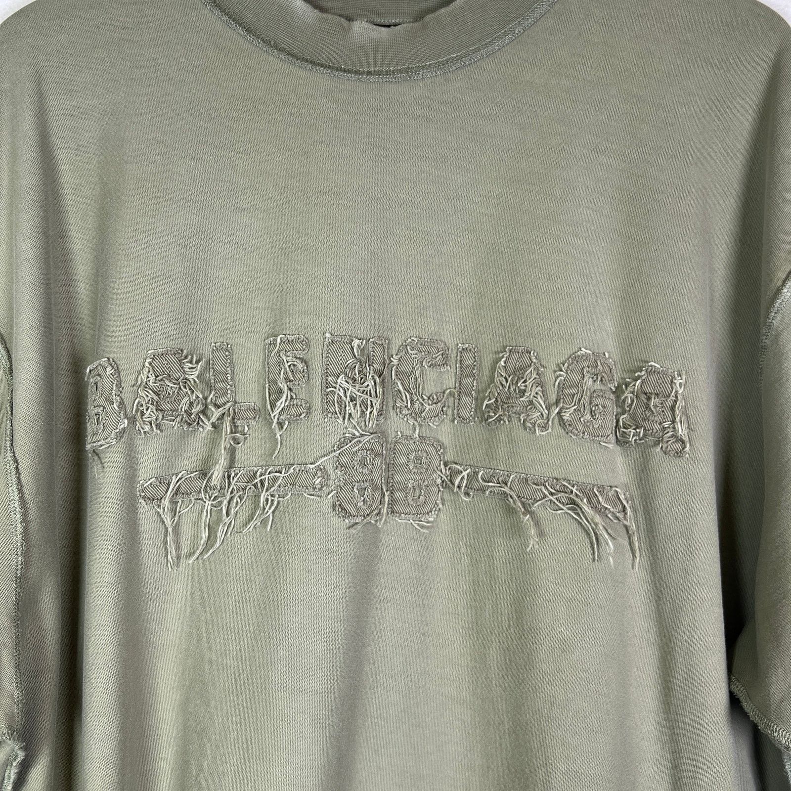 Balenciaga Balenciaga Inside Out Distressed Logo T-Shirt Size US L / EU 52-54 / 3 - 3 Thumbnail