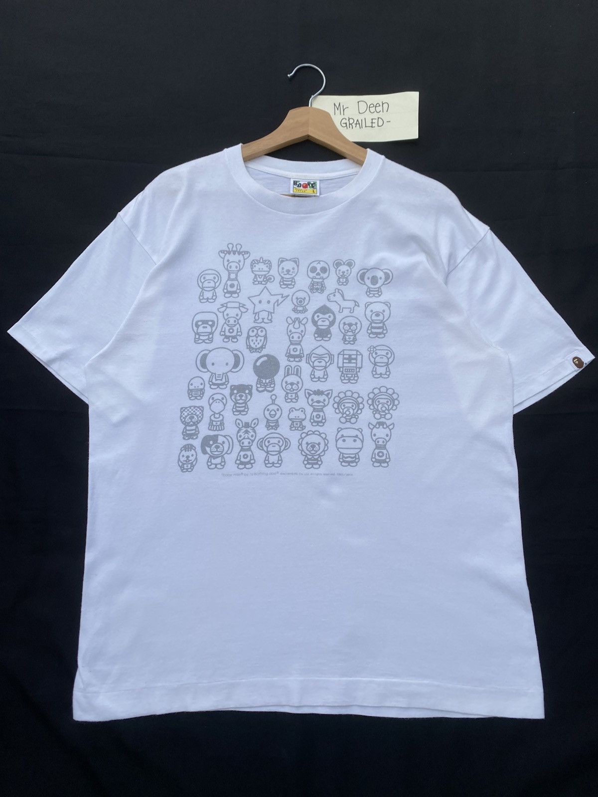 Bape Rare 06s Bathing Ape Baby Milo A to Z Tshirt Size US L / EU 52-54 / 3 - 5 Thumbnail