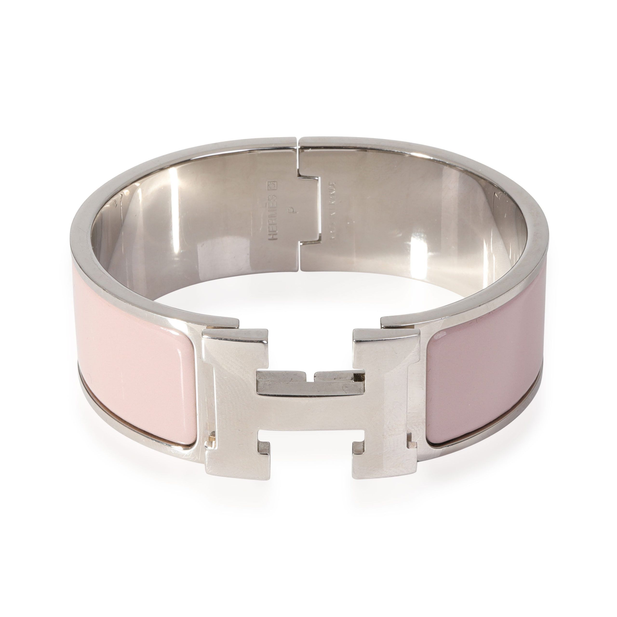 Hermes Hermès Palladium Plated Clic Clac H Rose Candeur Bracelet Size ONE SIZE - 1 Thumbnail