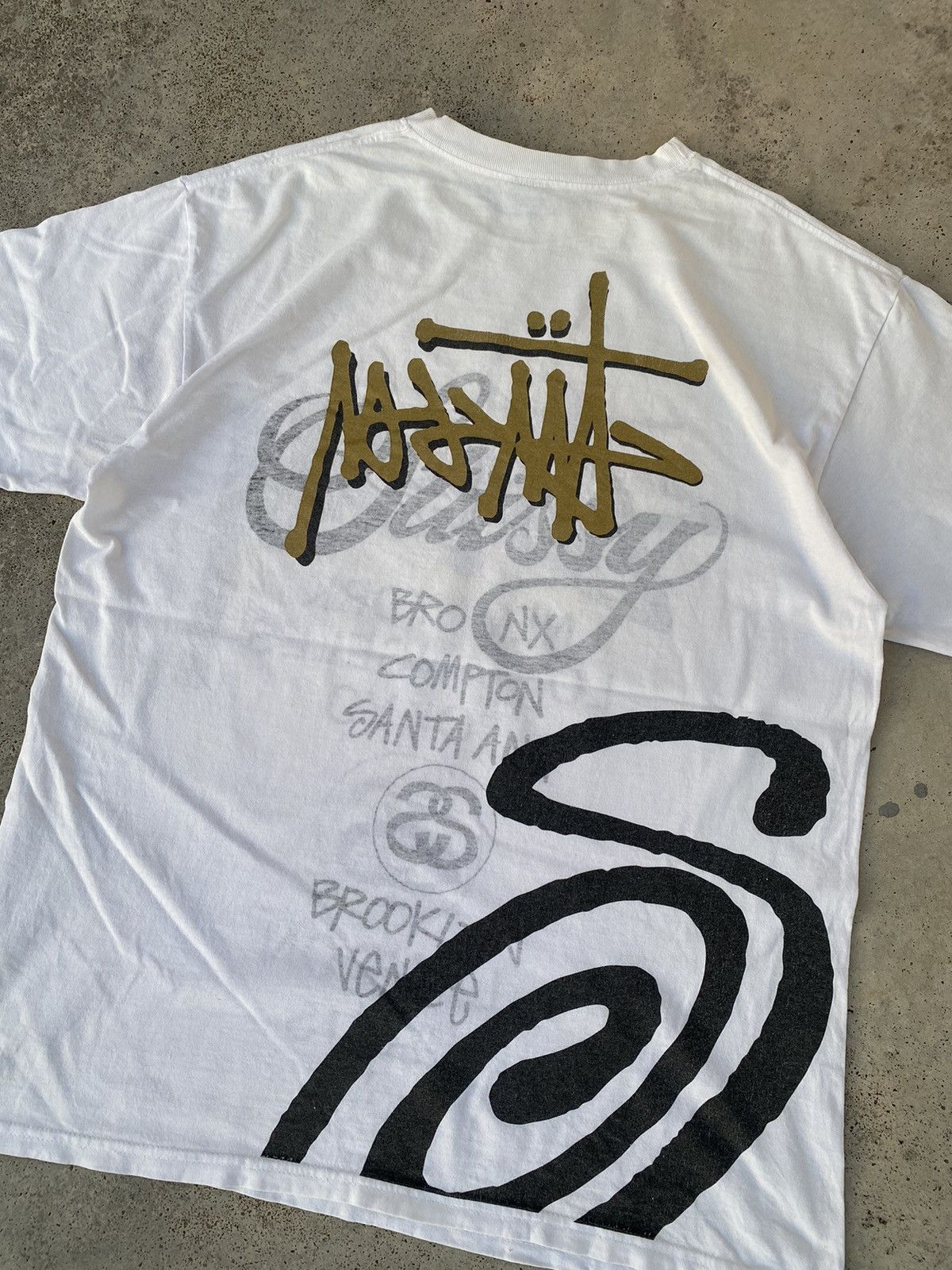 Stussy Vintage Y2K Stussy Tour Reversible Crazy Graphic Tee Size US L / EU 52-54 / 3 - 2 Thumbnail