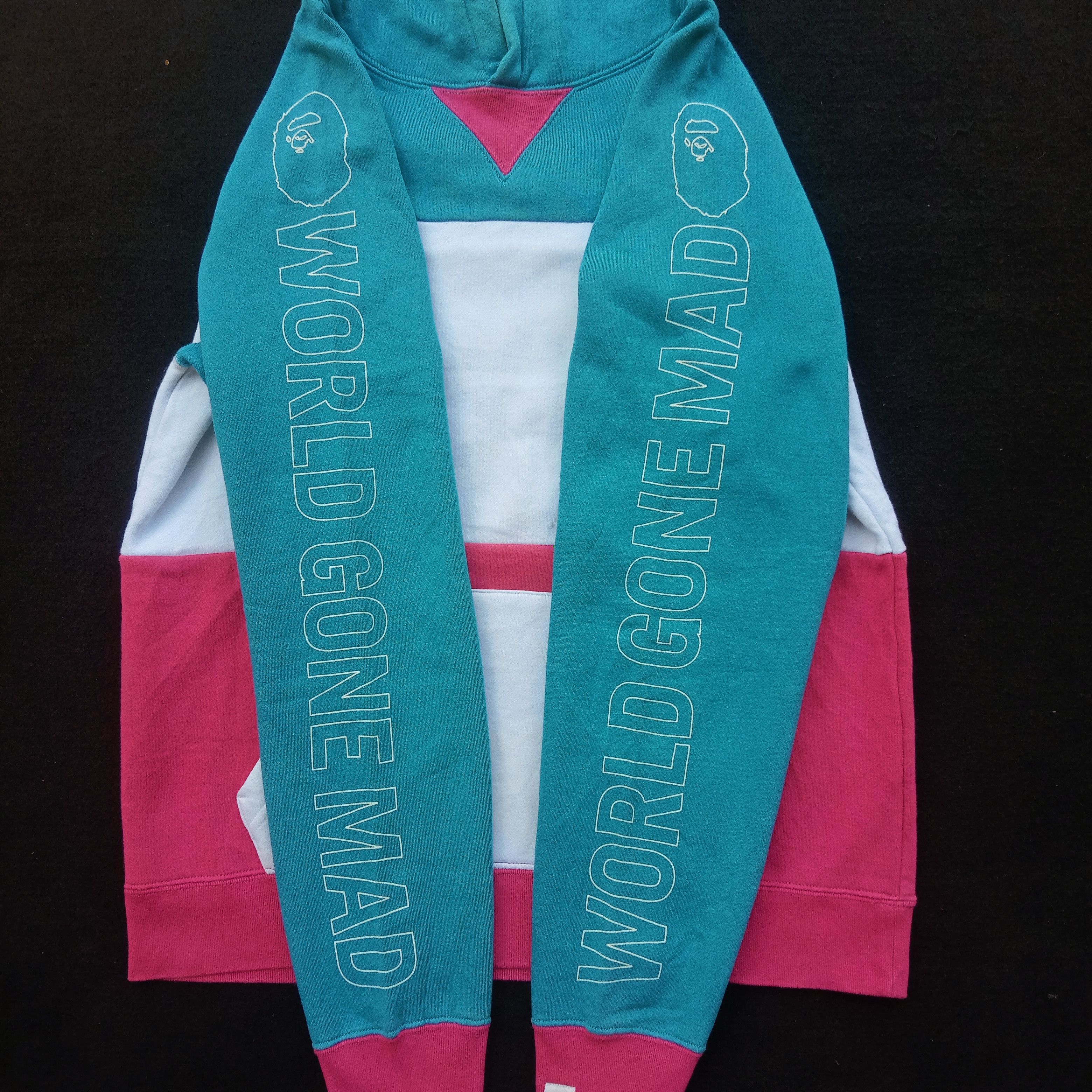 Bape 2015 Color Block Oversized Pullover Hoodie Size ONE SIZE - 5 Thumbnail
