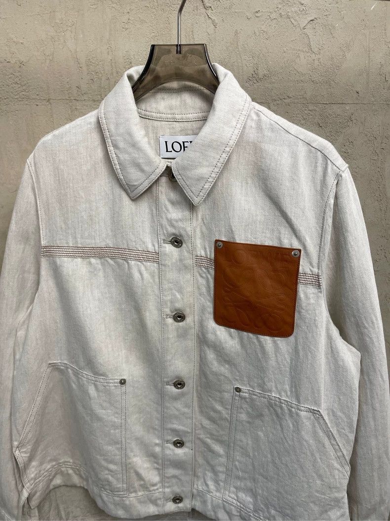 Loewe LOEWE Miumiu leather pocket logo shirt coat Size XXS / US 00 / IT 34 - 5 Thumbnail