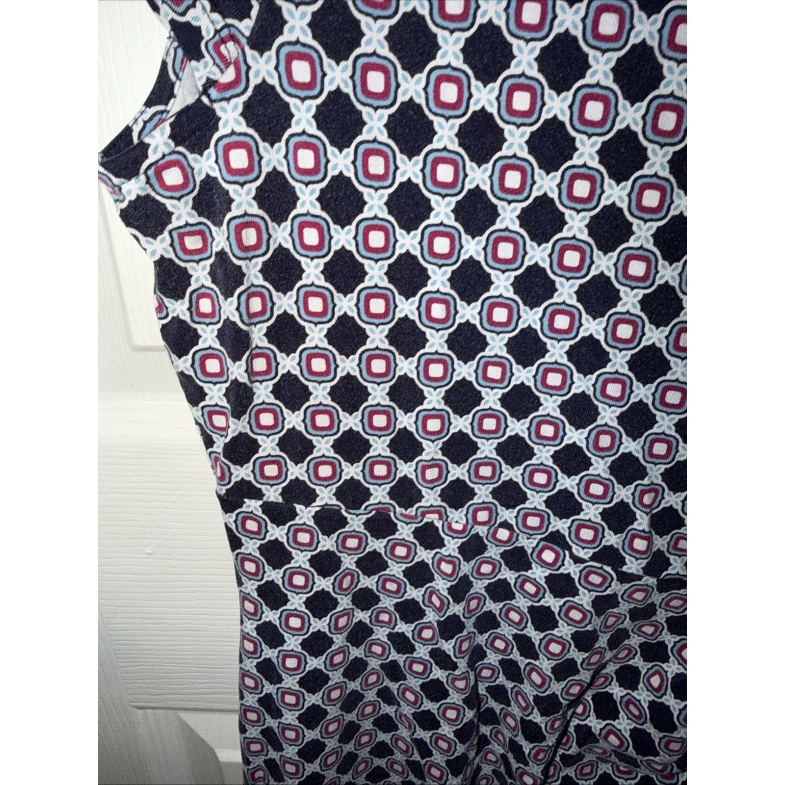Talbots Talbots Womens Dress Size Medium Navy Blue Pink Geometric Size M / US 6-8 / IT 42-44 - 7 Thumbnail