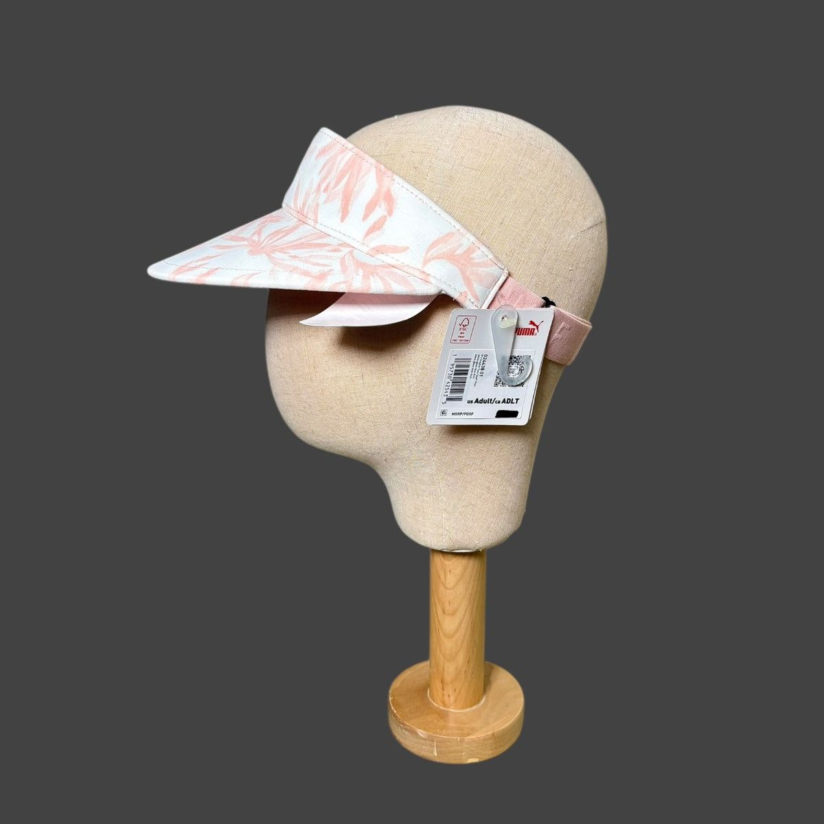 Puma Puma Women’s Pink Floral Graphic Tour Adjustable Golf Visor Size ONE SIZE - 6 Thumbnail