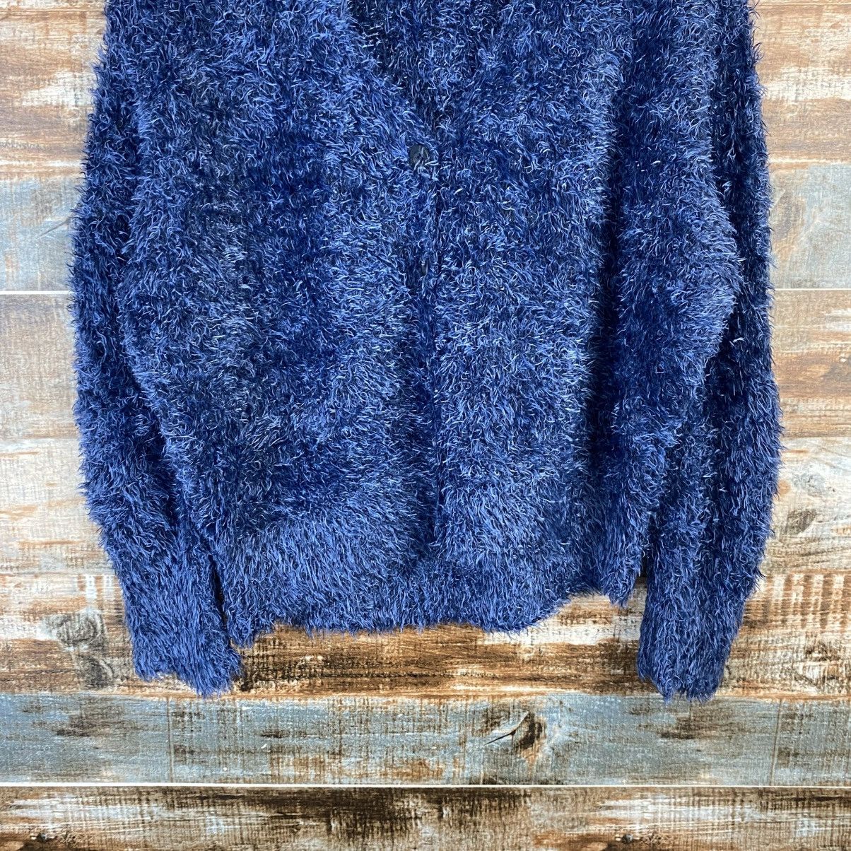 Japanese Brand DL Dirz Blue Fur shaggy Mohair Knitwear #C1057 Size M / US 6-8 / IT 42-44 - 6 Thumbnail
