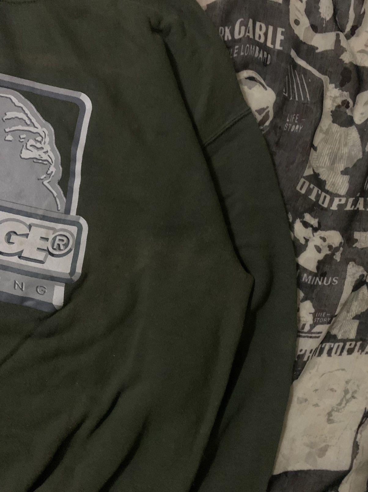 X-LARGE 💥Vintage 90s XLarge Gorilla Army Green Sweatshirt Size US M / EU 48-50 / 2 - 4 Thumbnail