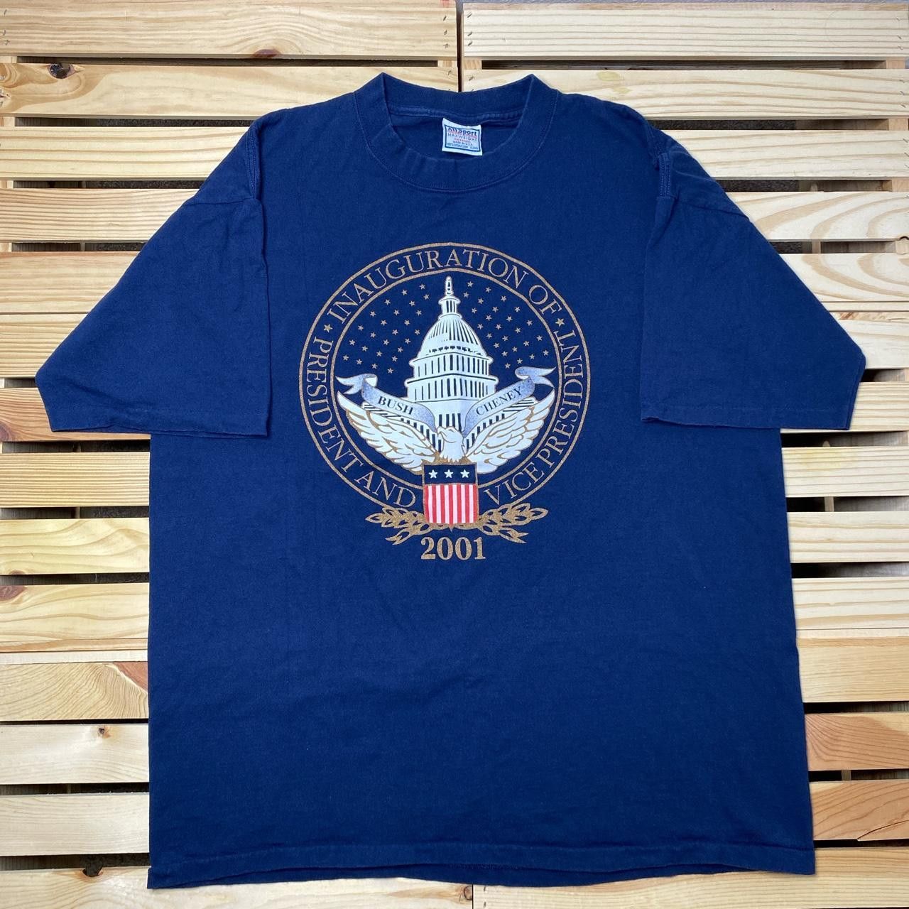 All Sport Vintage George Bush Navy Blue Political Tee Size XL Size US XL / EU 56 / 4 - 1 Thumbnail