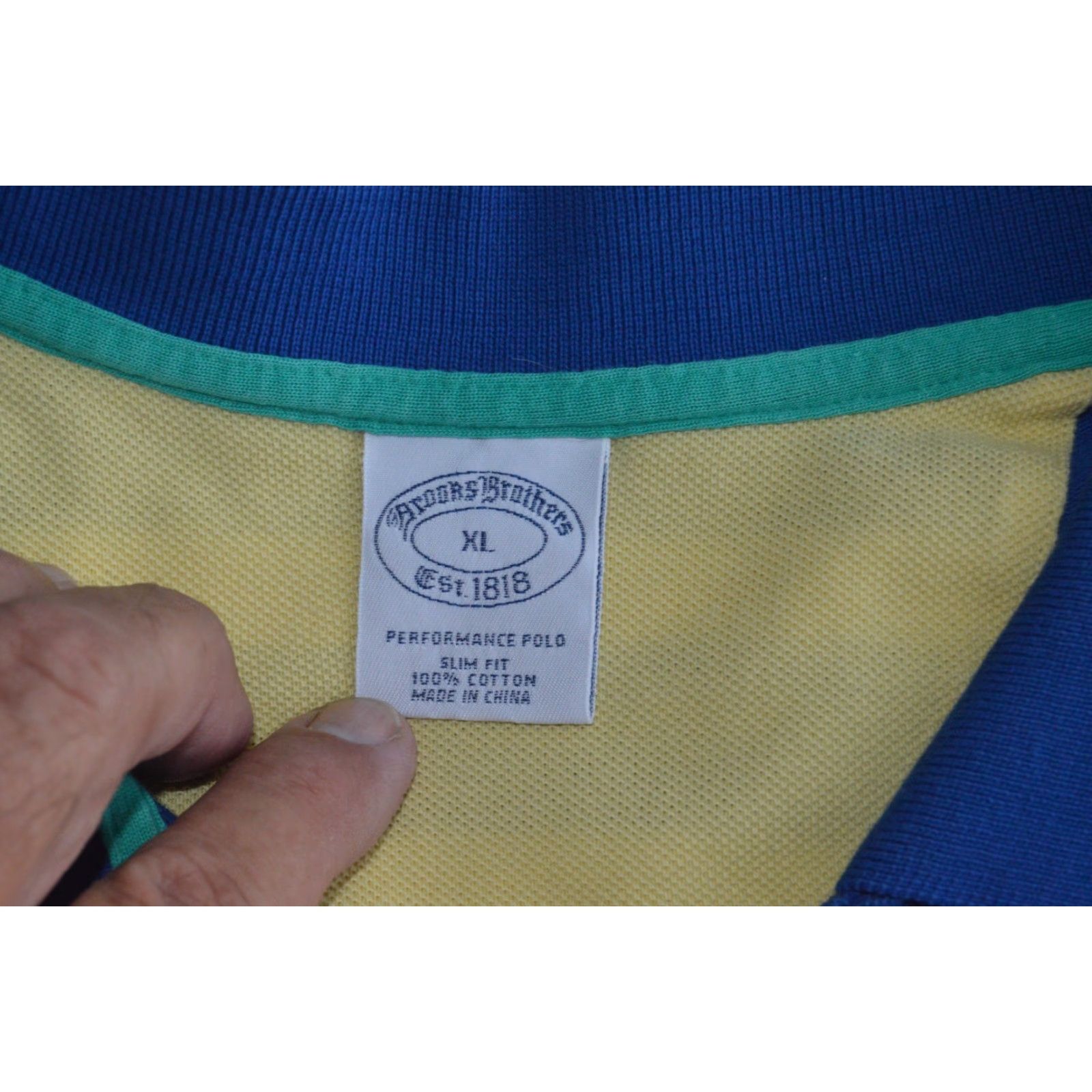 Brooks Brothers Brooks Brothers Performance Polo Shirt Mens XL Multicolor Stripe Cotton Shirt Size US XL / EU 56 / 4 - 4 Thumbnail