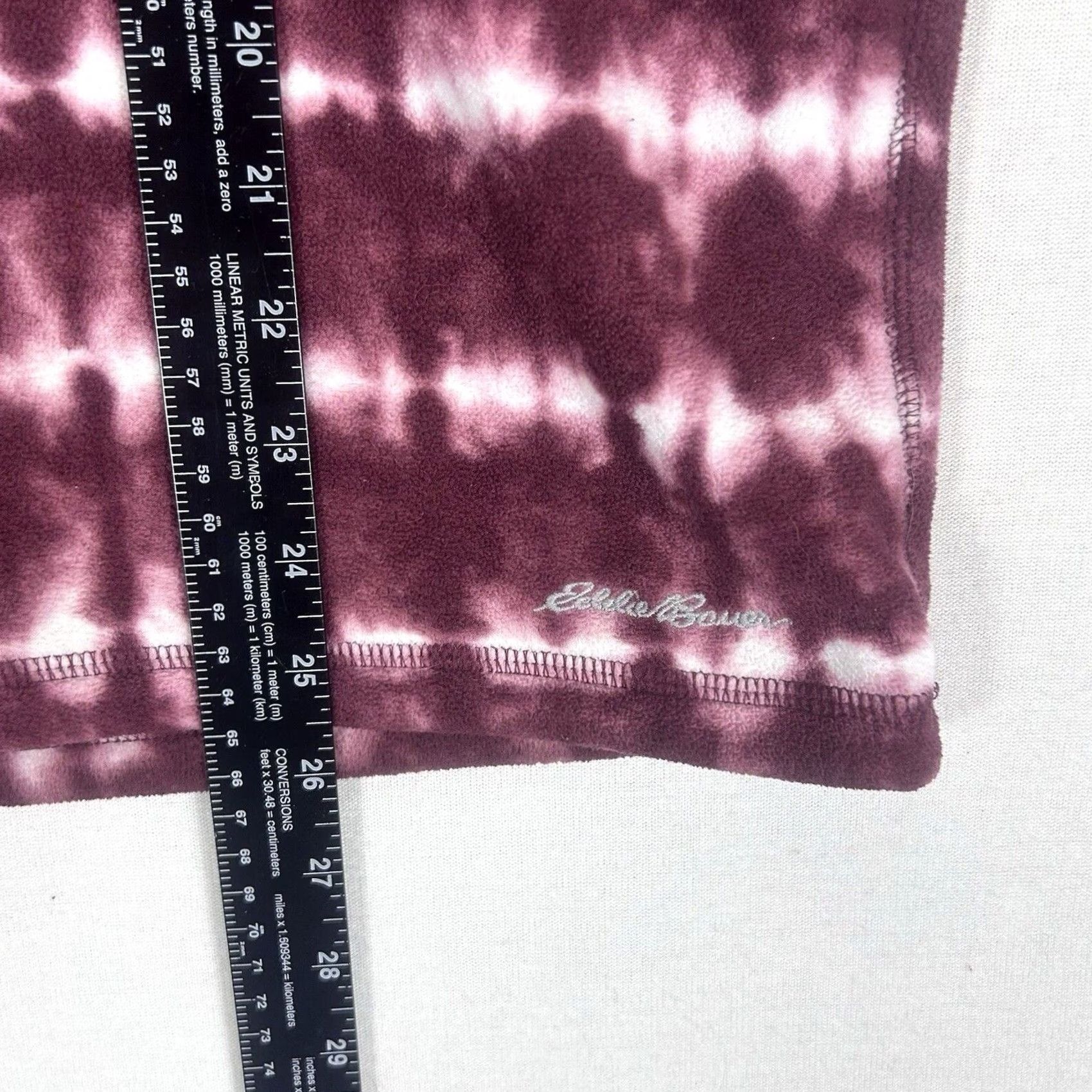 Eddie Bauer Eddie Bauer Sweater Womens Large Red Tie Dye Striped Fleece 1/4 Zip Pullover Top Size L / US 10 / IT 46 - 7 Thumbnail
