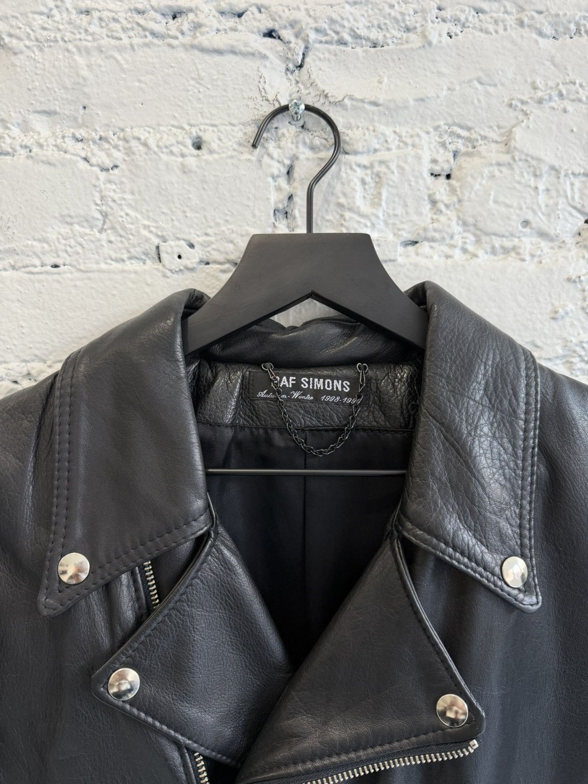 Raf Simons A/W 1998-99 RAF SIMONS ‘JOY DIVISION BLANK’ LEATHER JACKET Size US L / EU 52-54 / 3 - 2 Thumbnail