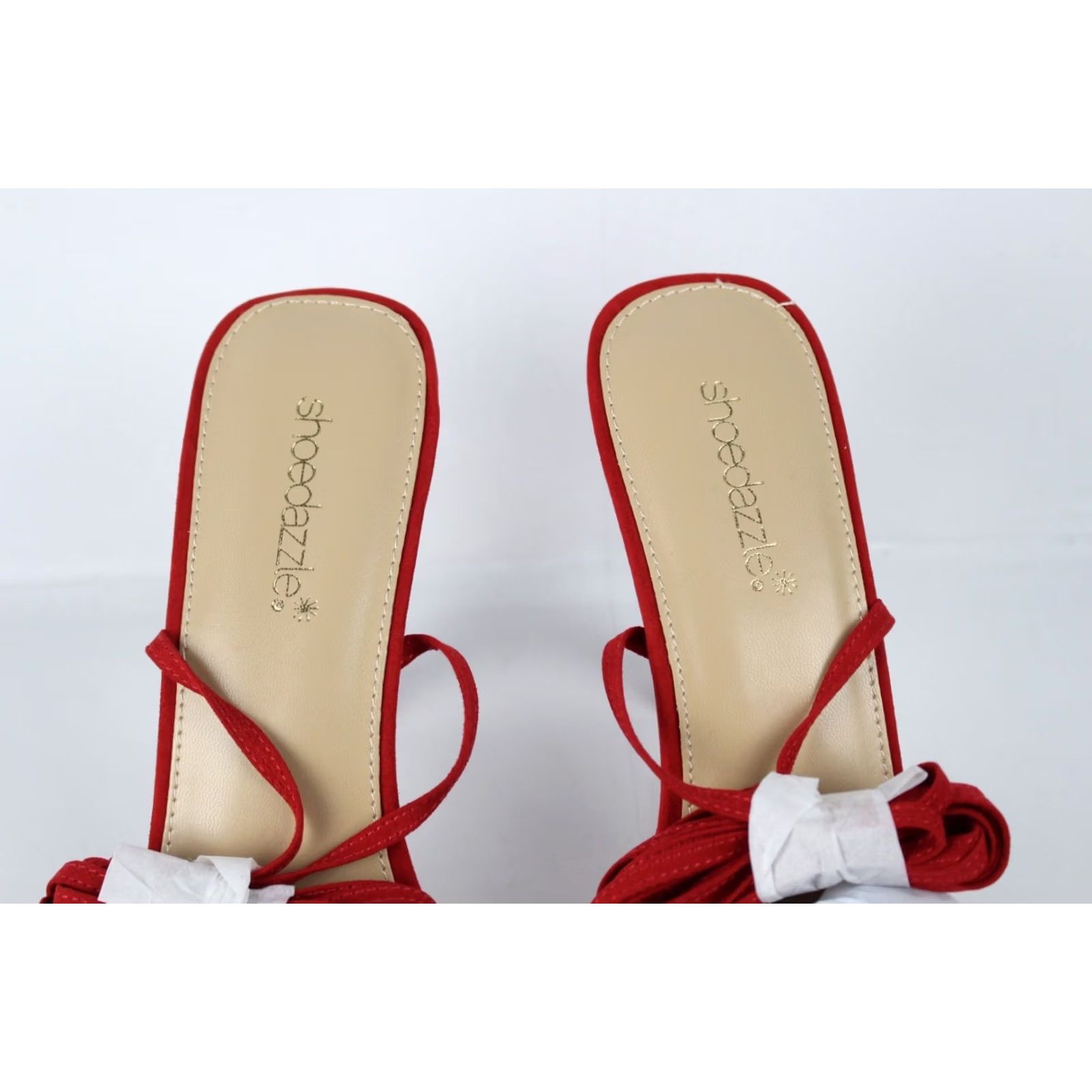 Vintage ShoeDazzle Women's Salma Sandals Size 12 Salsa Red Heeled Sandal Size US 12 / IT 42 - 4 Thumbnail