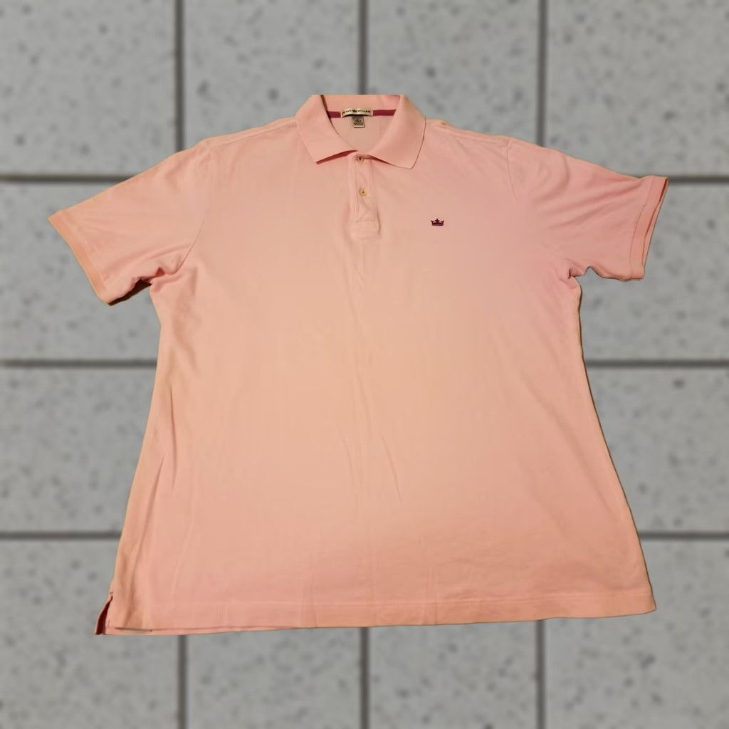 Peter Millar Mens Peter Millar Polo Shirt L Large Pink Cotton Golf Size US L / EU 52-54 / 3 - 1 Thumbnail