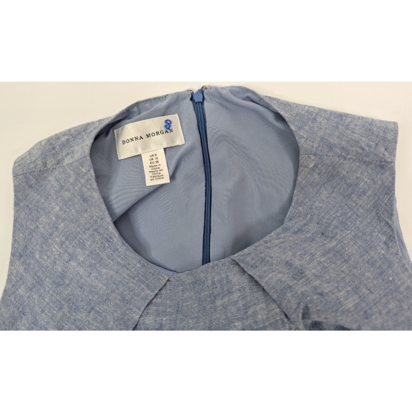 Donna Morgan Donna Morgan Blue Linen Blend Fit And Flare Sleeveless Dress Size 6 User: Donna Morgan Blue Linen Blend Fit And Flare Sleeveless Dress Size 6 Size M / US 6-8 / IT 42-44 - 6 Thumbnail