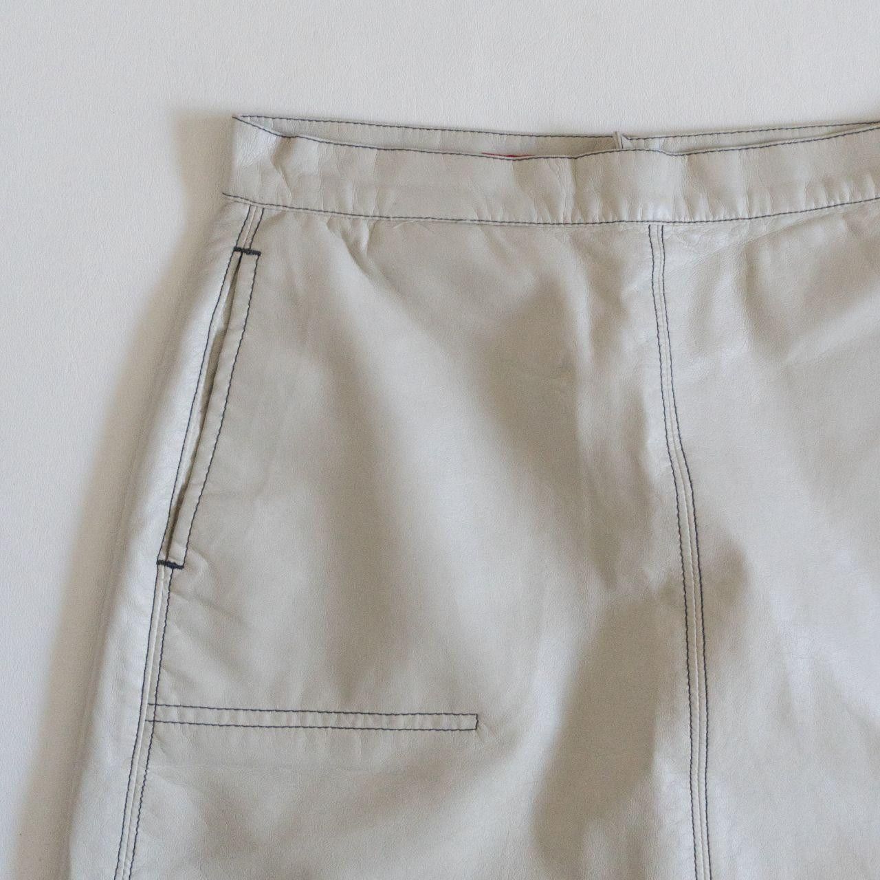 Diesel DIESEL Faux Leather Maxi Skirt in Off-White Size 25" / US 0 / IT 36 - 2 Thumbnail