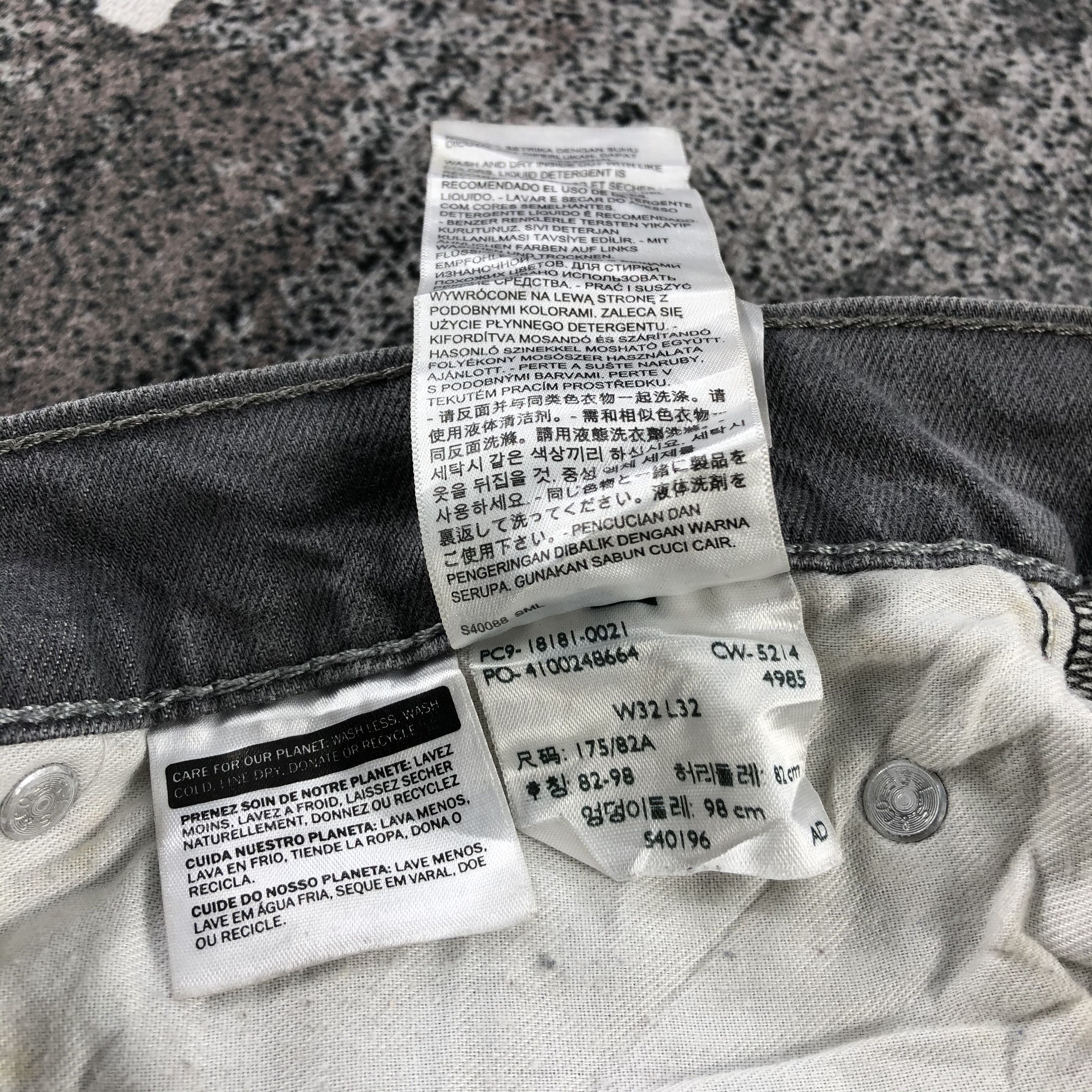 Levi's Levis 541 Jeans Faded Black Denim KJ1090 Size US 32 / EU 48 - 13 Thumbnail