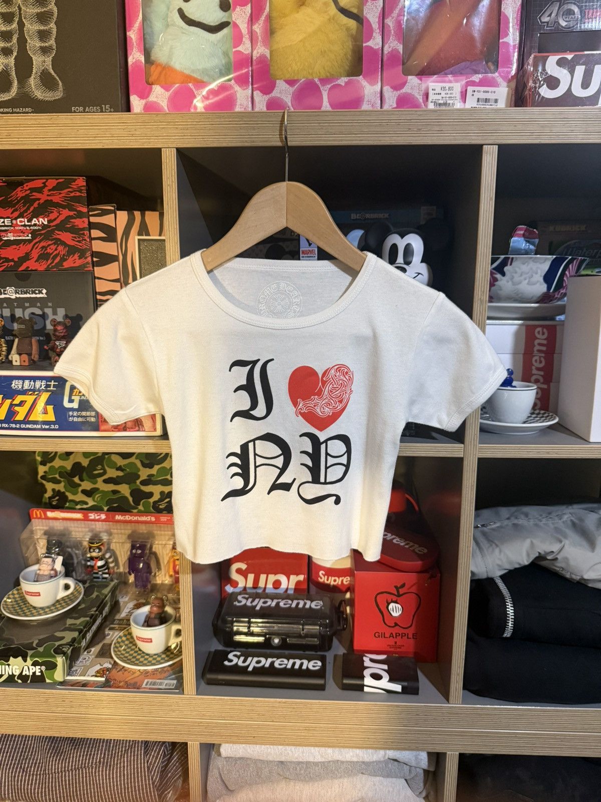 Chrome Hearts White I Love New York Croptop Shirt