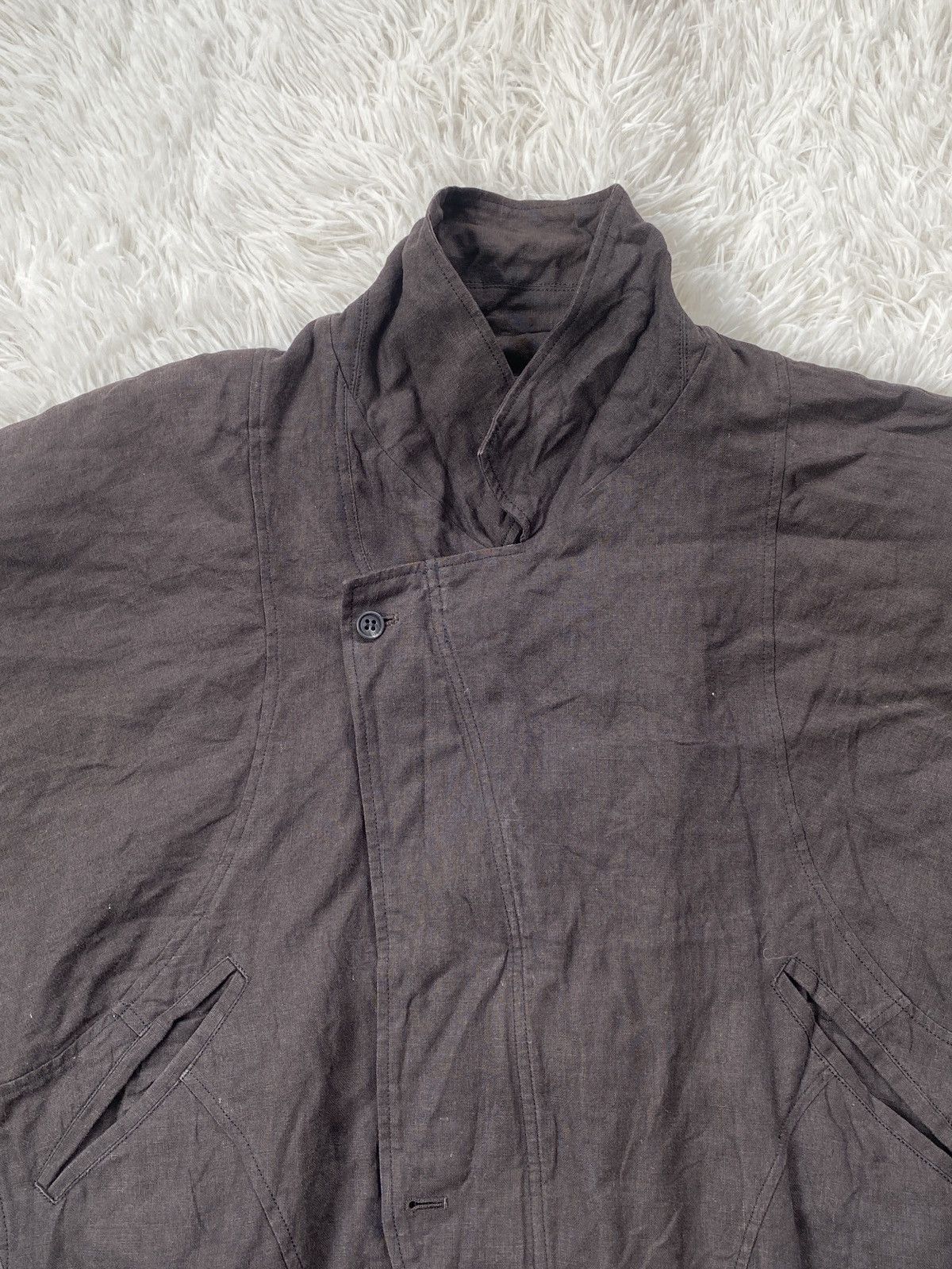 Issey Miyake 🔥RARE Jacket Bomber Linen Tete Homme Par Katoh Kazutaka Size L / US 10 / IT 46 - 5 Thumbnail