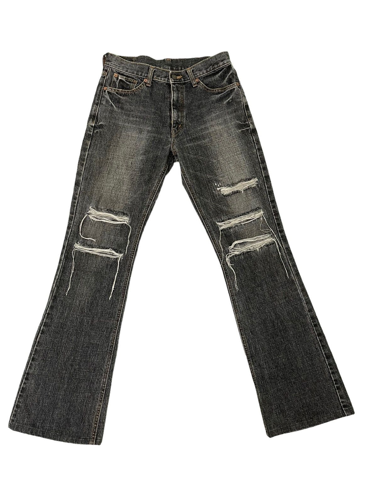 Japanese Brand Flare Jeans Vtg Bobson Faded Distress Boot Cut 7🟦0 Size US 30 / EU 46 - 2 Thumbnail