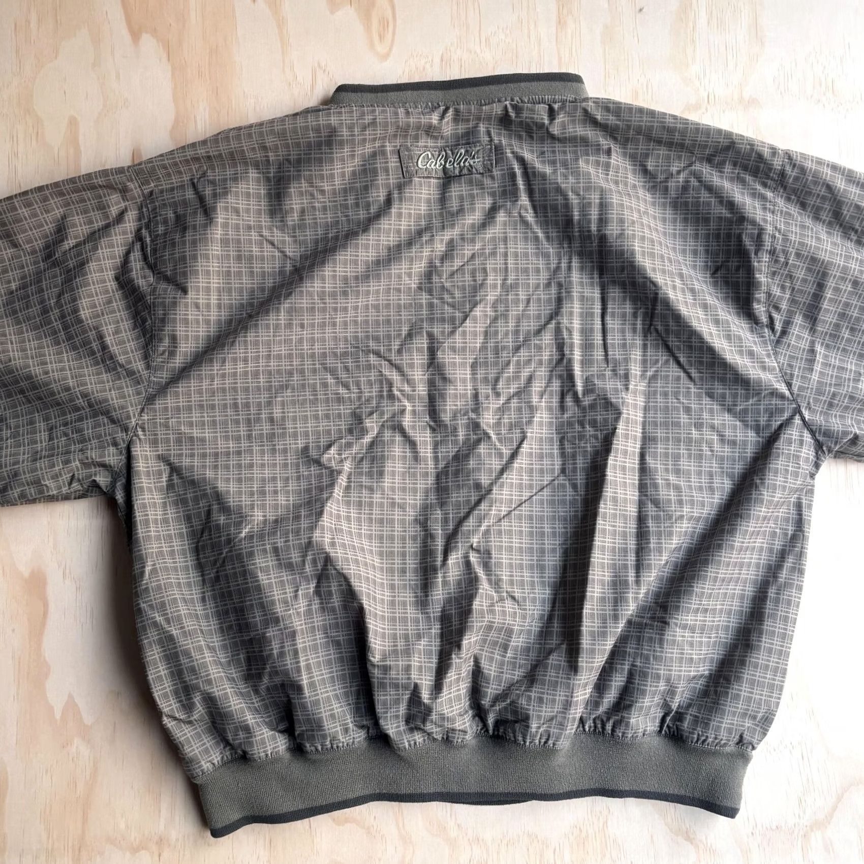 Vintage Cabela's Jacket Mens XL Gray Check V Neck Pullover Windbreaker Outdoor Wind-Resistant Lightweight Water Resistant Casual Size US XL / EU 56 / 4 - 5 Thumbnail