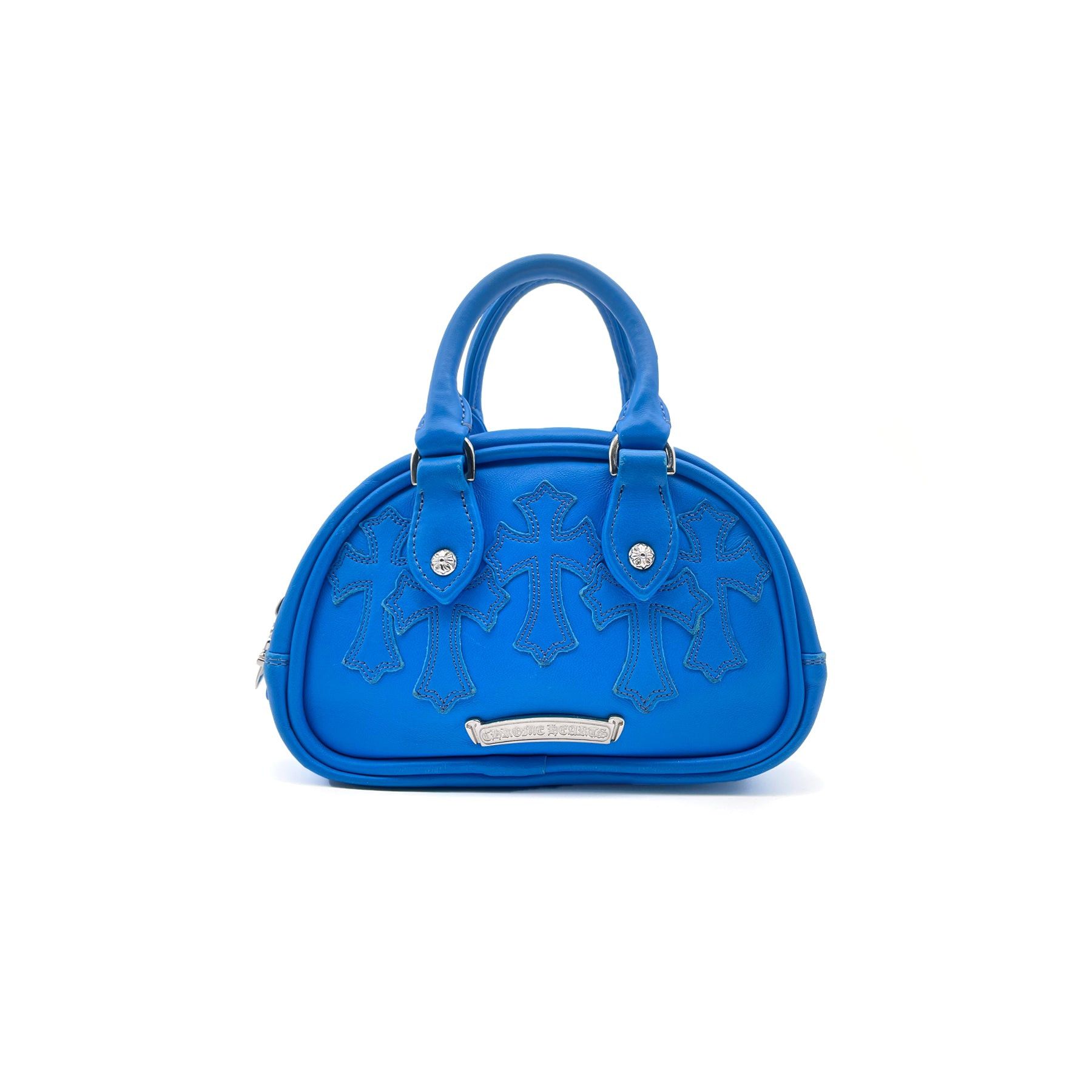 Chrome Hearts Chrome Hearts Electric Blue Leather Cross Patch Mini Gym Bag Size ONE SIZE - 1 Thumbnail
