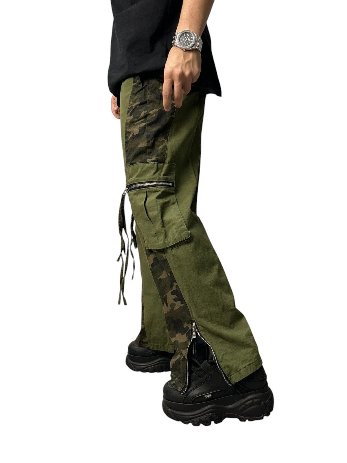 GOA Vintage LGB GOA Flare Military Cargo Pants Ifsixwasnine Size US 32 / EU 48 - 9 Thumbnail