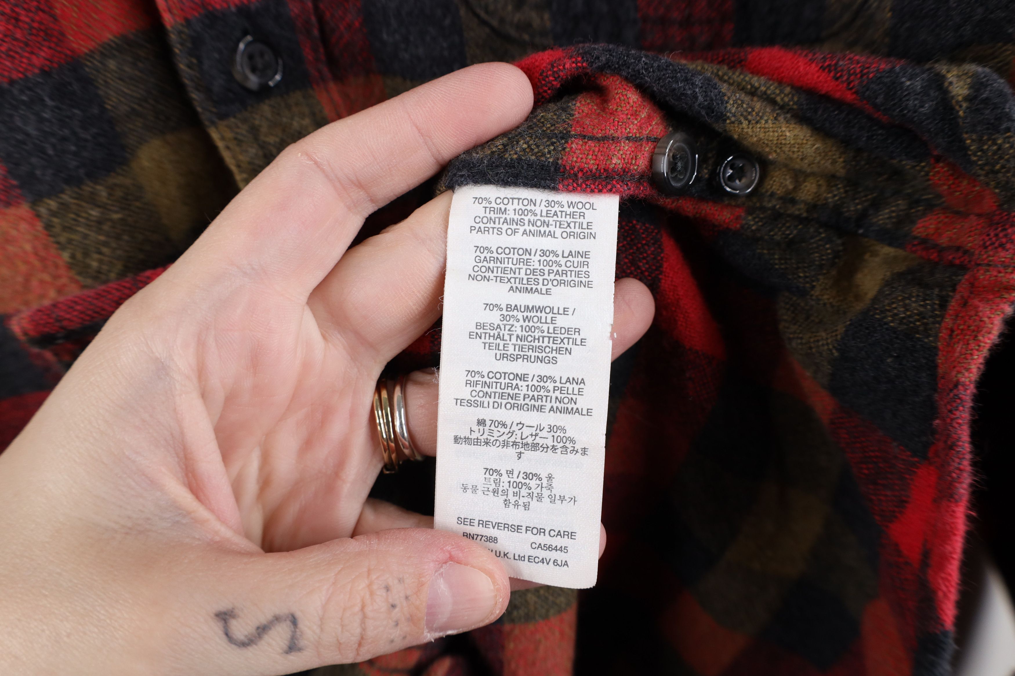 J.Crew × Vintage J Crew Suede Elbow Patch Flannel Collared Button Down Shirt Size US L / EU 52-54 / 3 - 10 Thumbnail