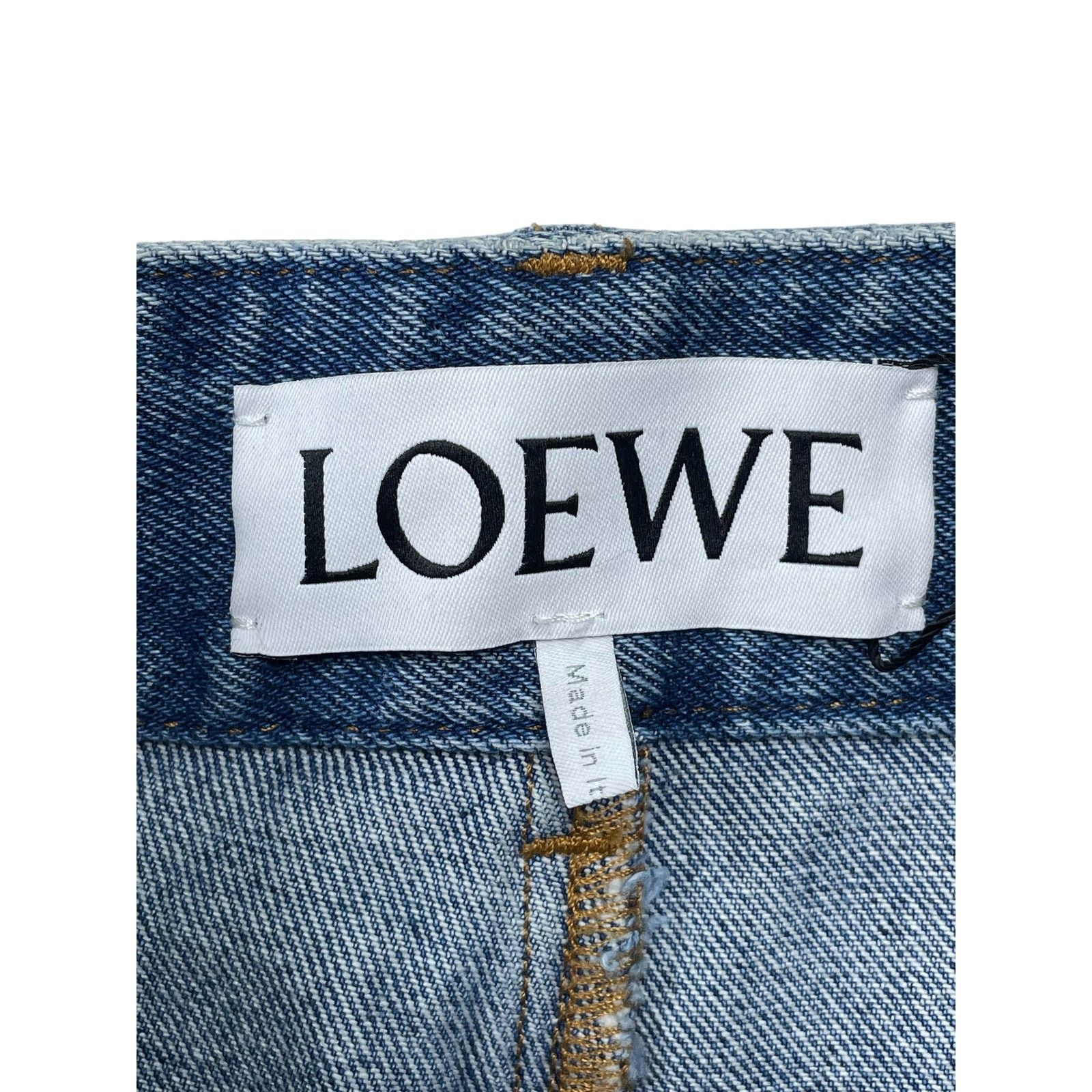 Loewe Loewe Knee Anagram Light Wash Shorts Size US 30 / EU 46 - 3 Thumbnail