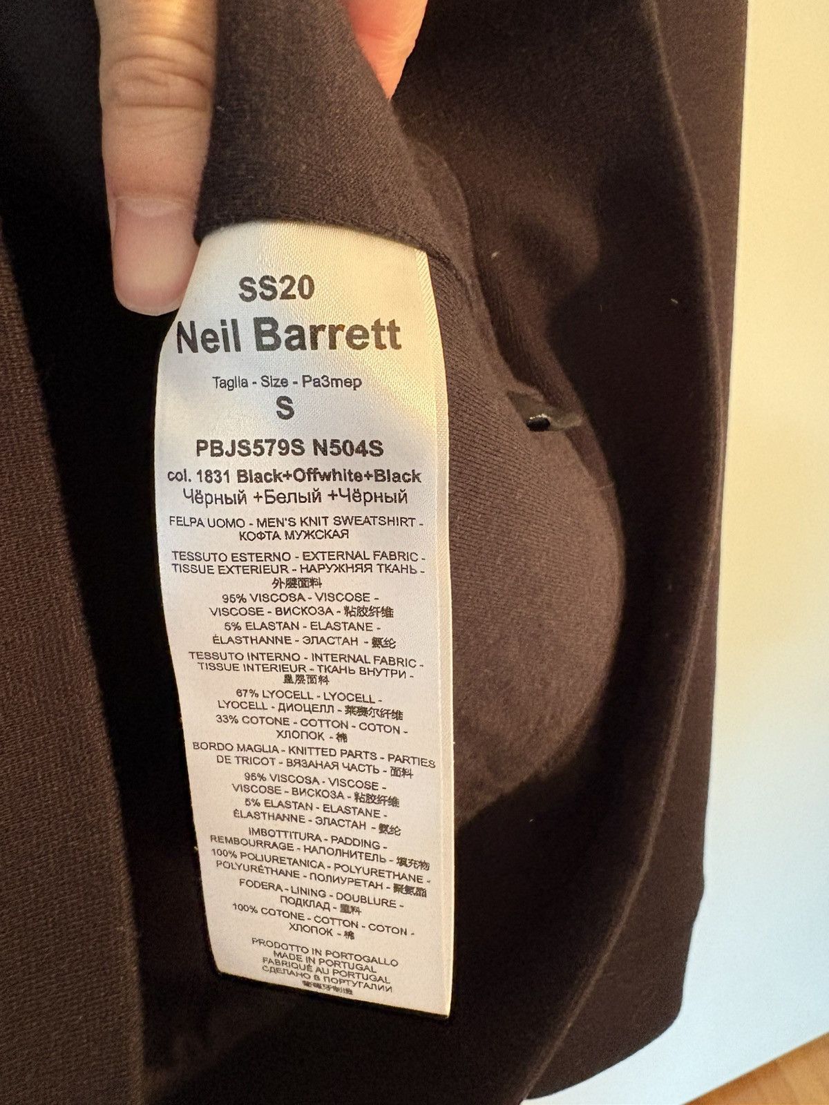 Neil Barrett Patchwork Lightning Bolt Colorblock Zip-Up Hooded Sweatshirt Size US S / EU 44-46 / 1 - 5 Thumbnail